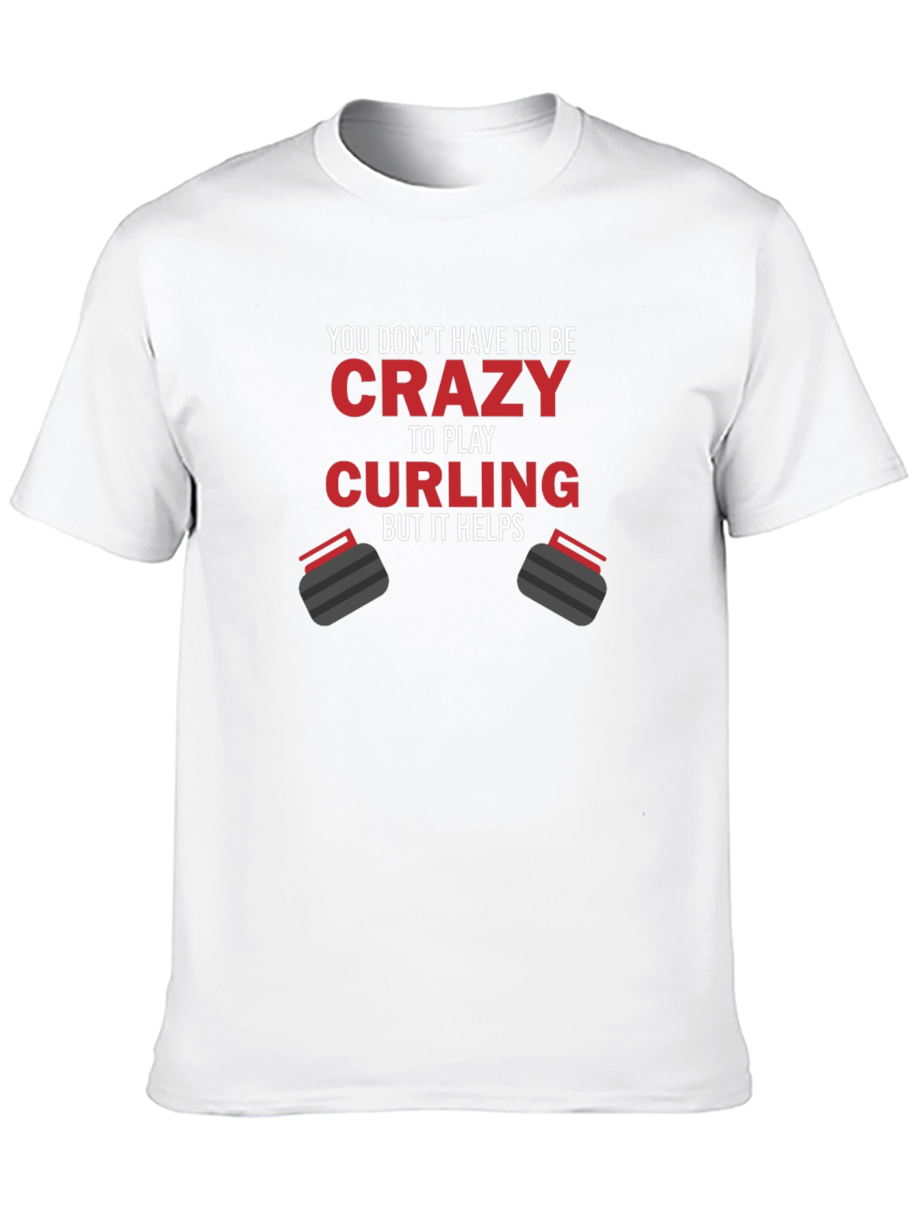 Crazy Curling T-Shirt - Black Crew Neck