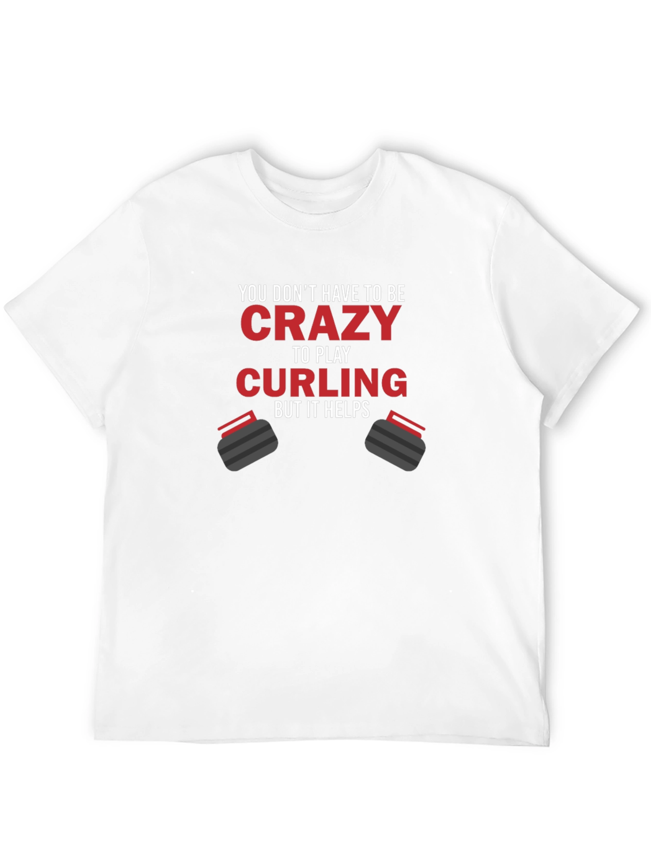 Crazy Curling T-Shirt - Black Crew Neck