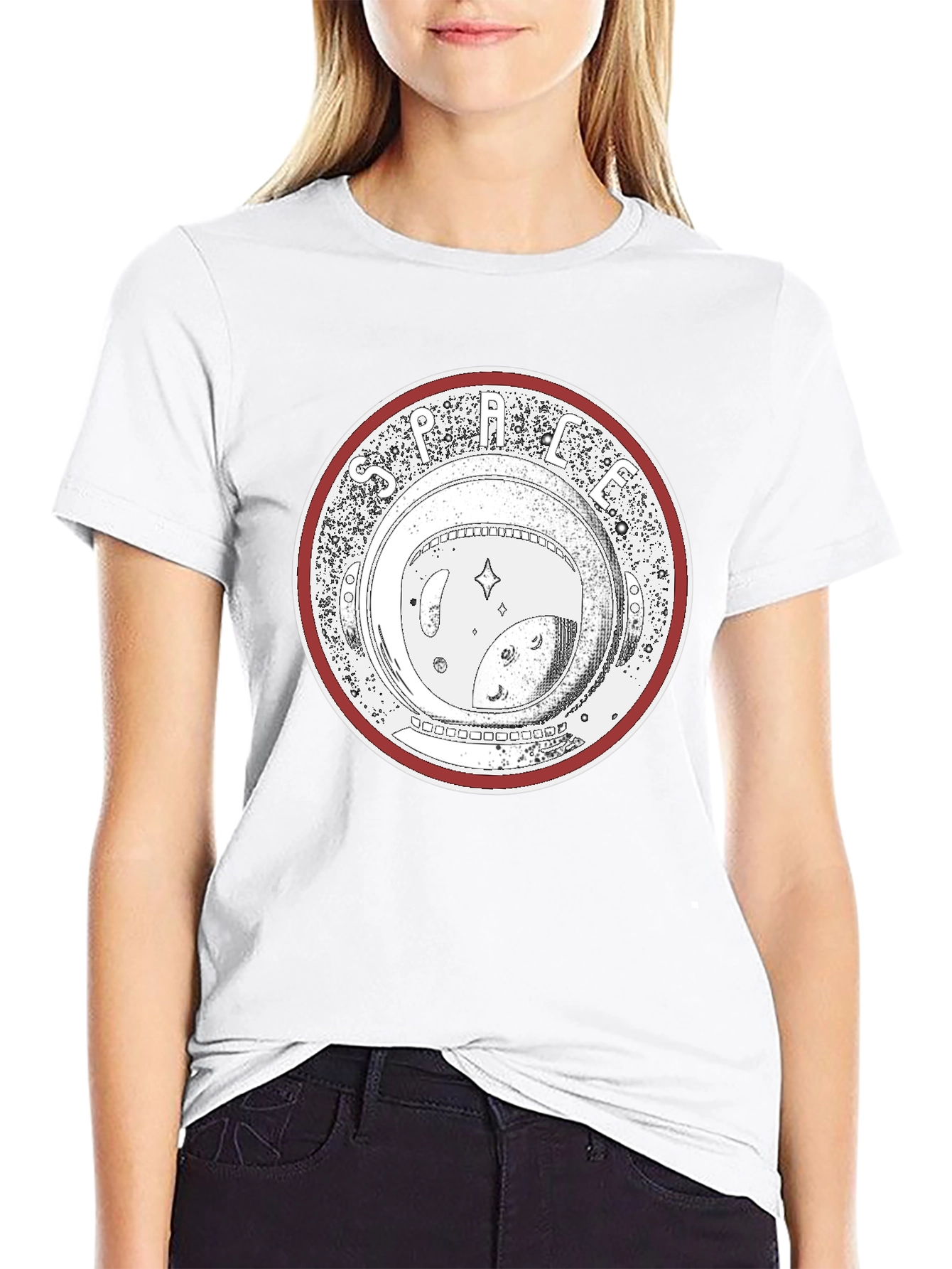 Space Lens Graphic T-Shirt - Black