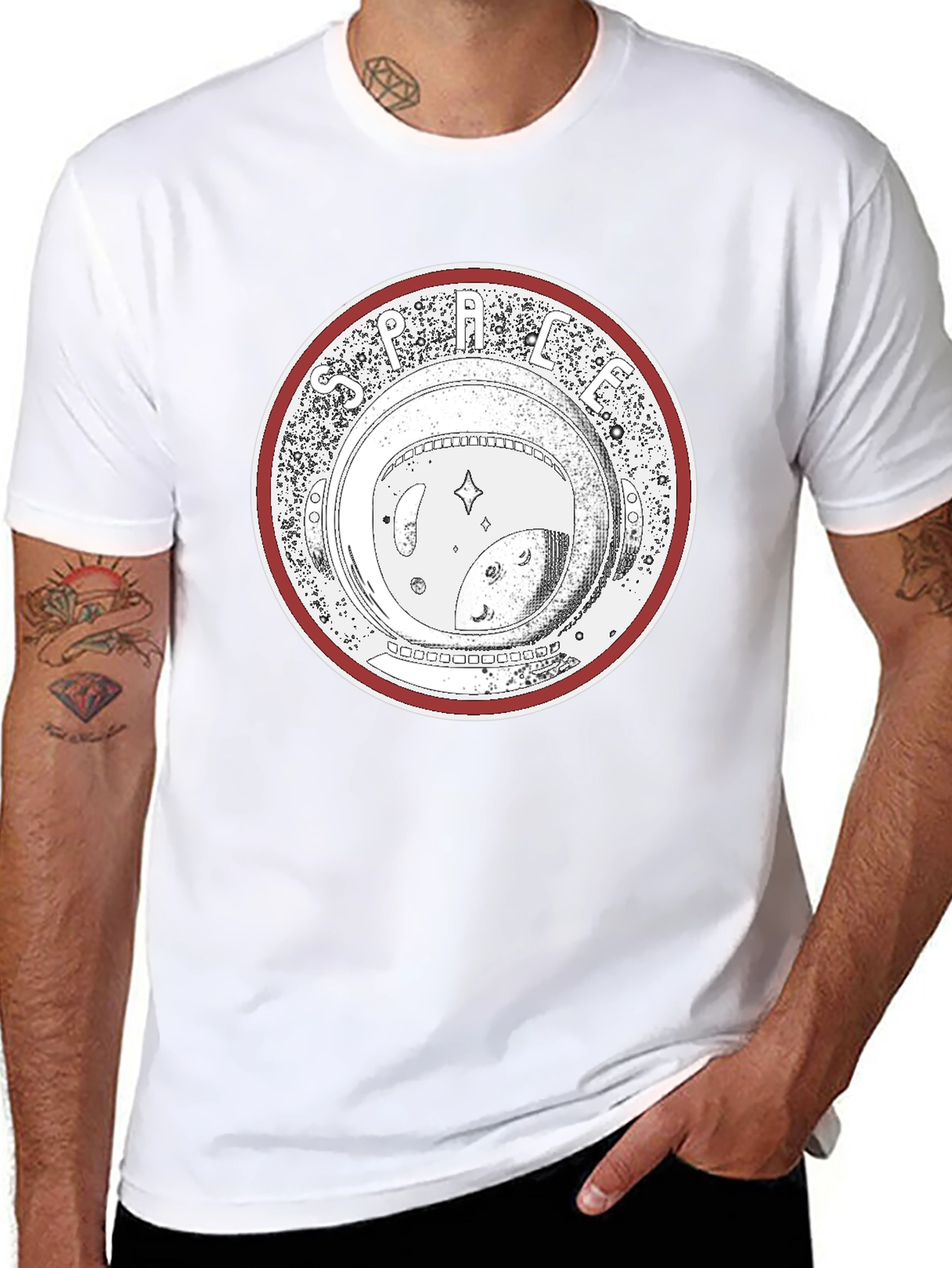 Space Lens Graphic T-Shirt - Black