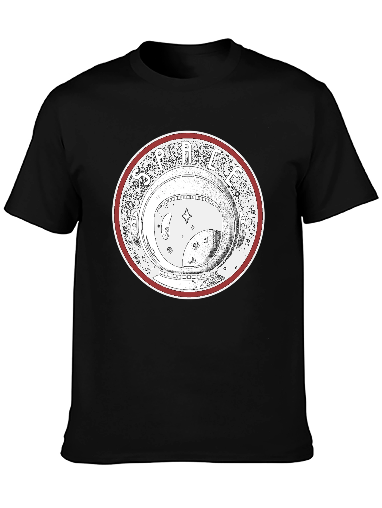 Space Lens Graphic T-Shirt - Black