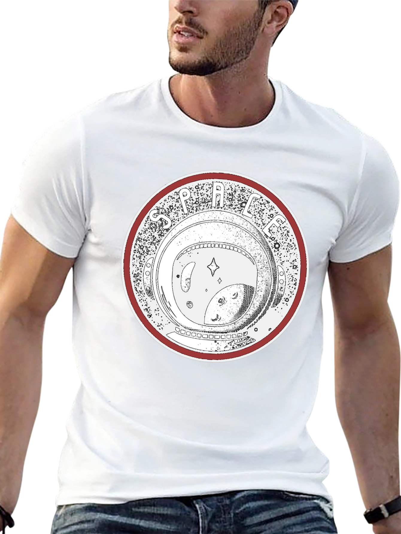 Space Lens Graphic T-Shirt - Black