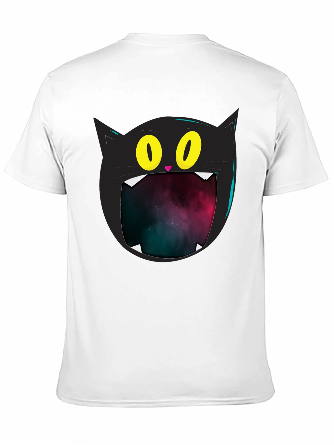 Cosmic Cat T-Shirt - Black Graphic Tee