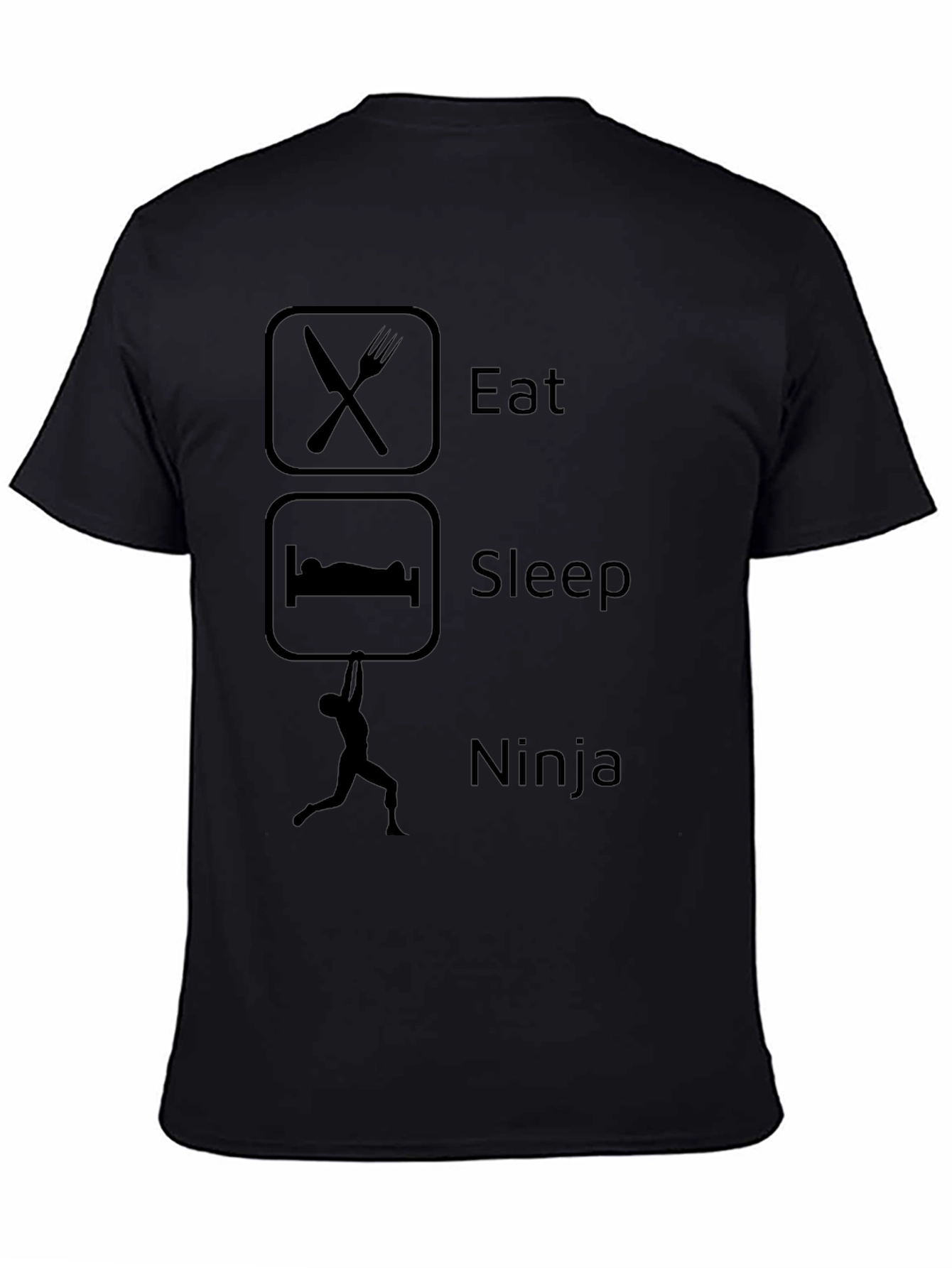 Eat Sleep Ninja T-Shirt - Black Graphic Tee