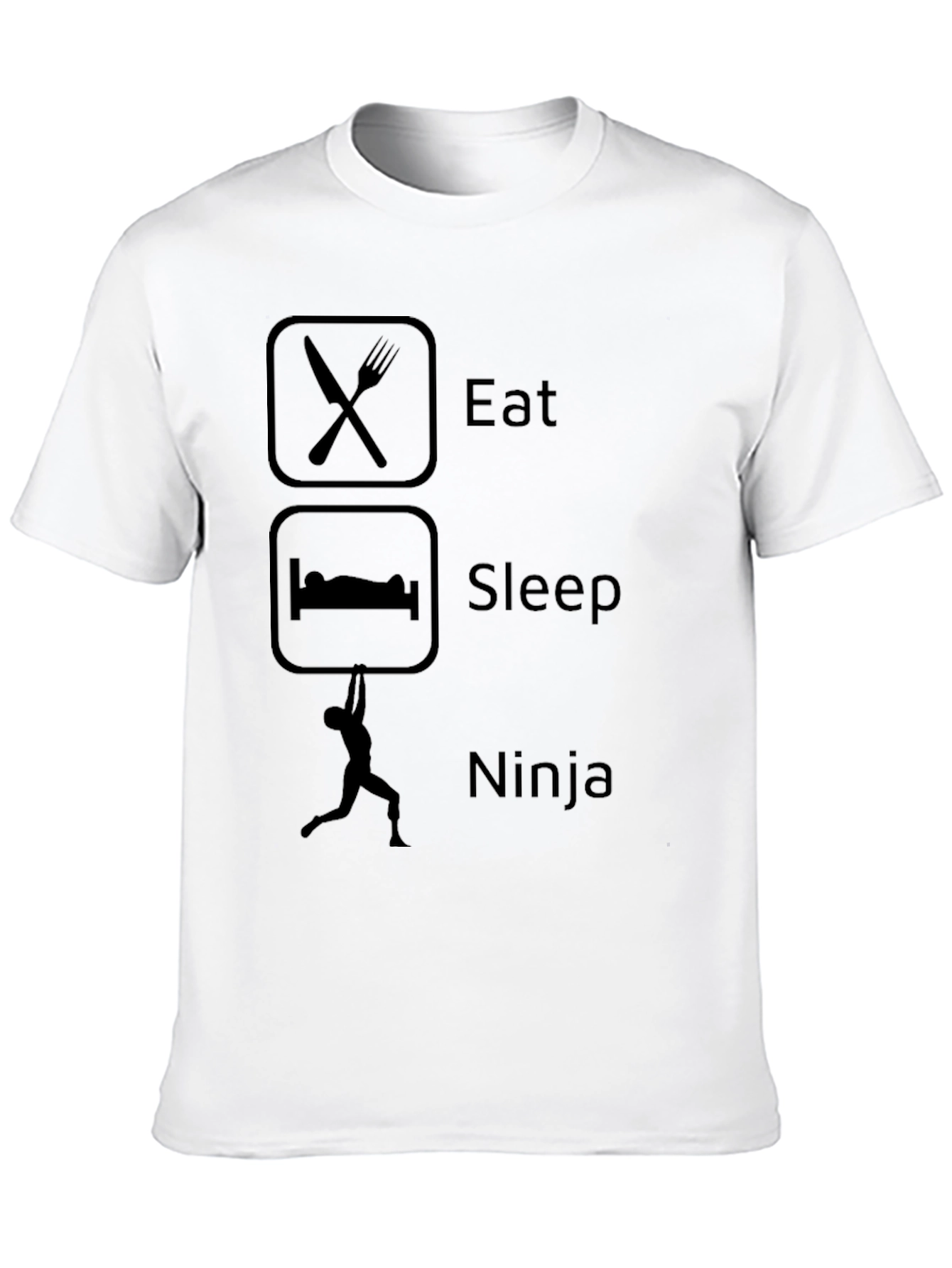 Eat Sleep Ninja T-Shirt - Black Graphic Tee