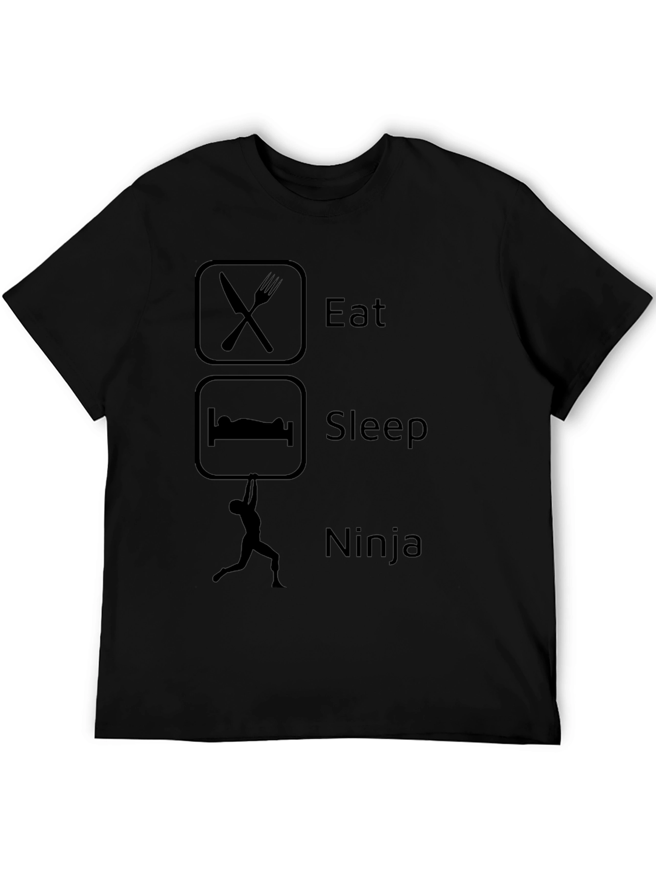 Eat Sleep Ninja T-Shirt - Black Graphic Tee