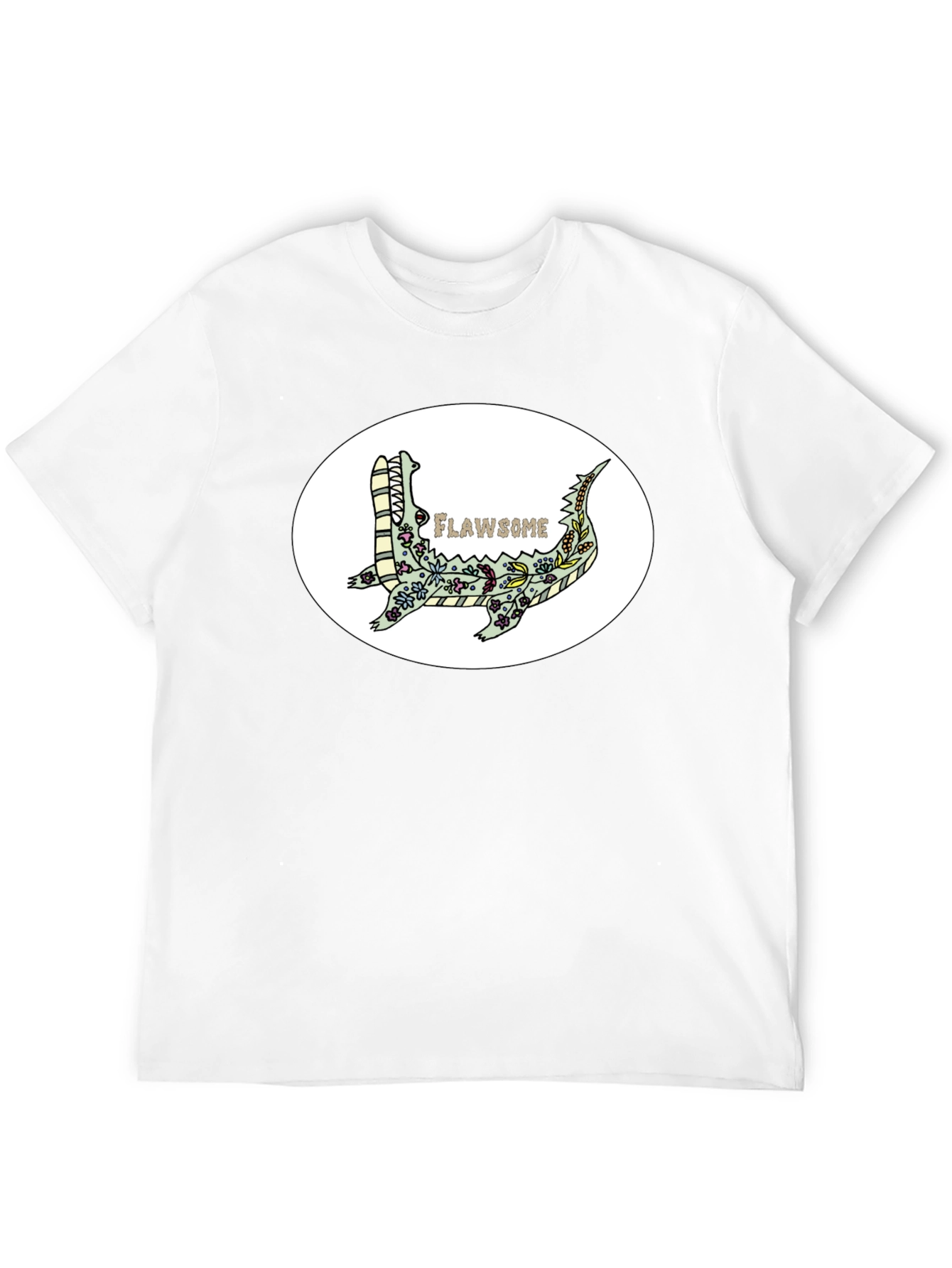 Flawsome Crocodile T-Shirt - Black Graphic Tee