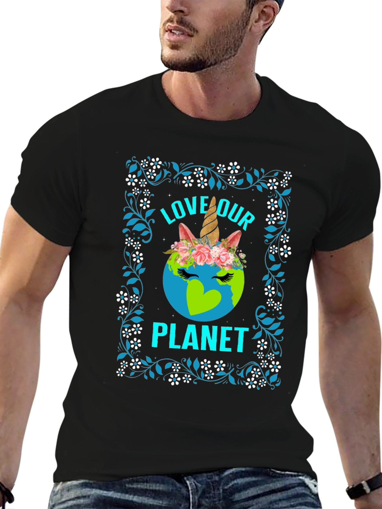 Love Our Planet Unicorn Earth T-Shirt