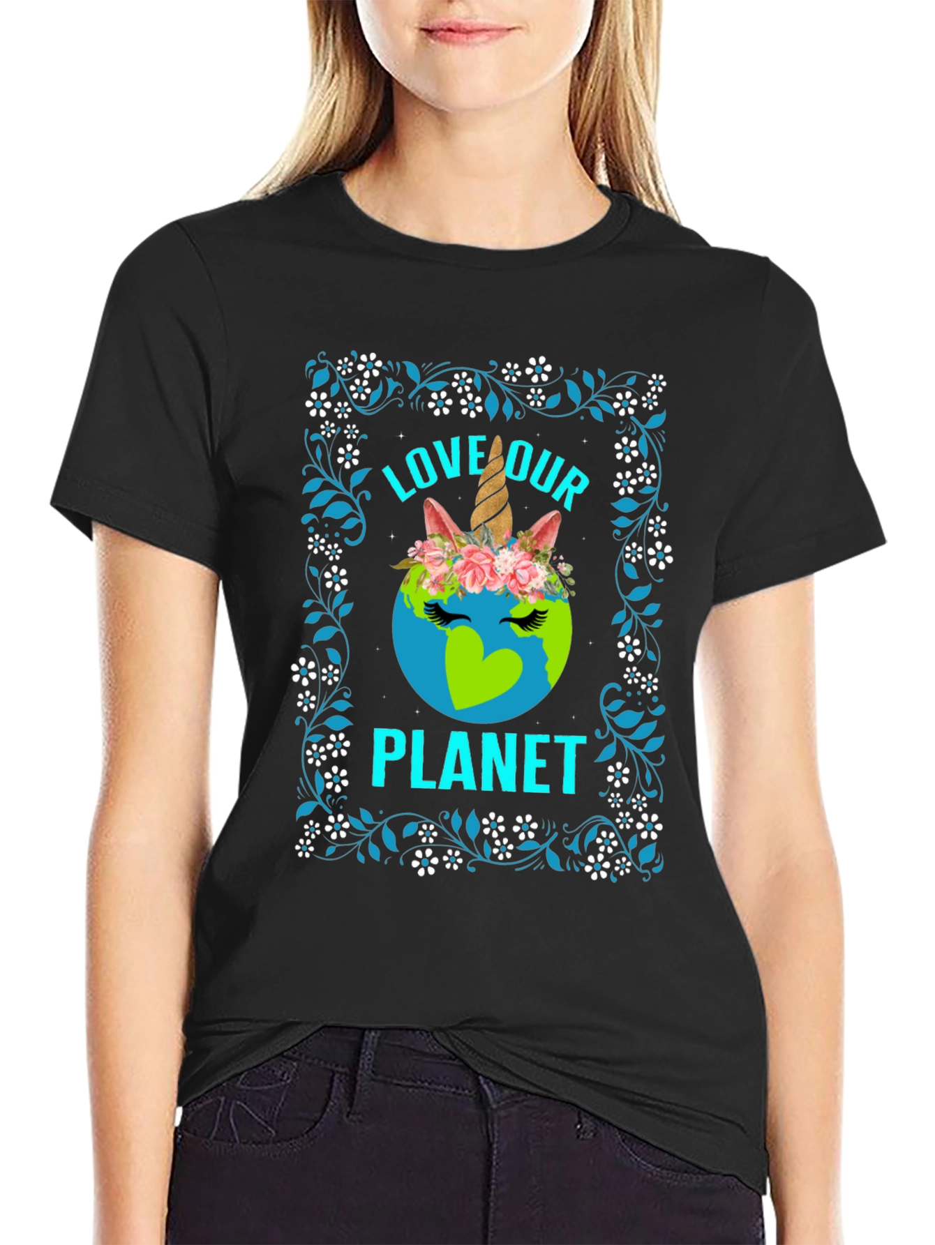 Love Our Planet Unicorn Earth T-Shirt