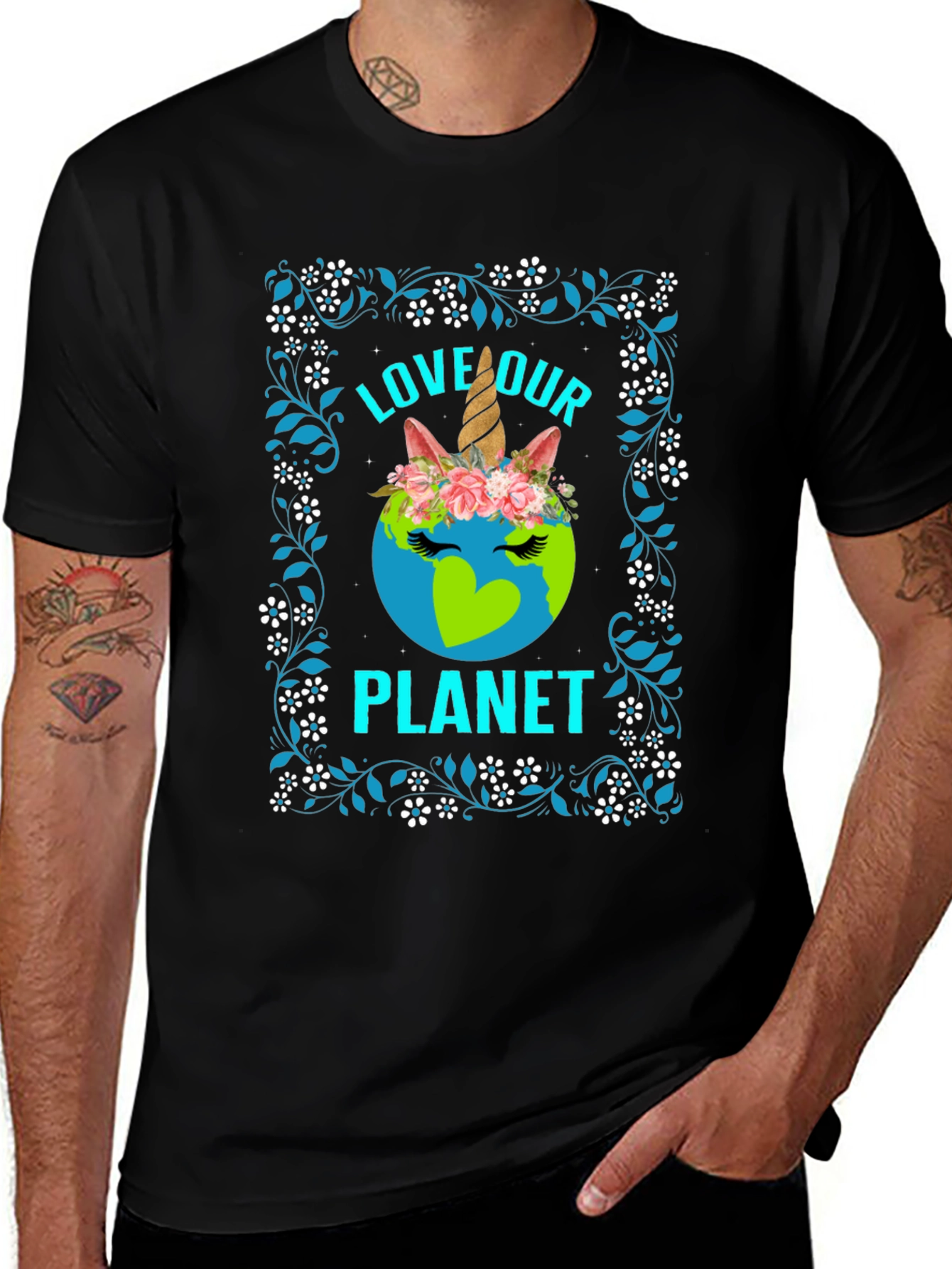 Love Our Planet Unicorn Earth T-Shirt