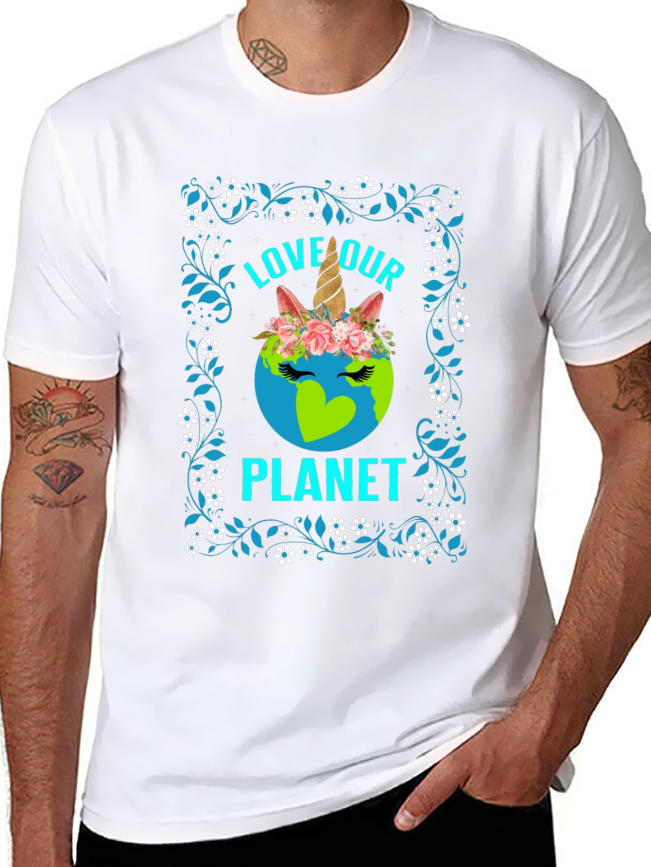 Love Our Planet Unicorn Earth T-Shirt