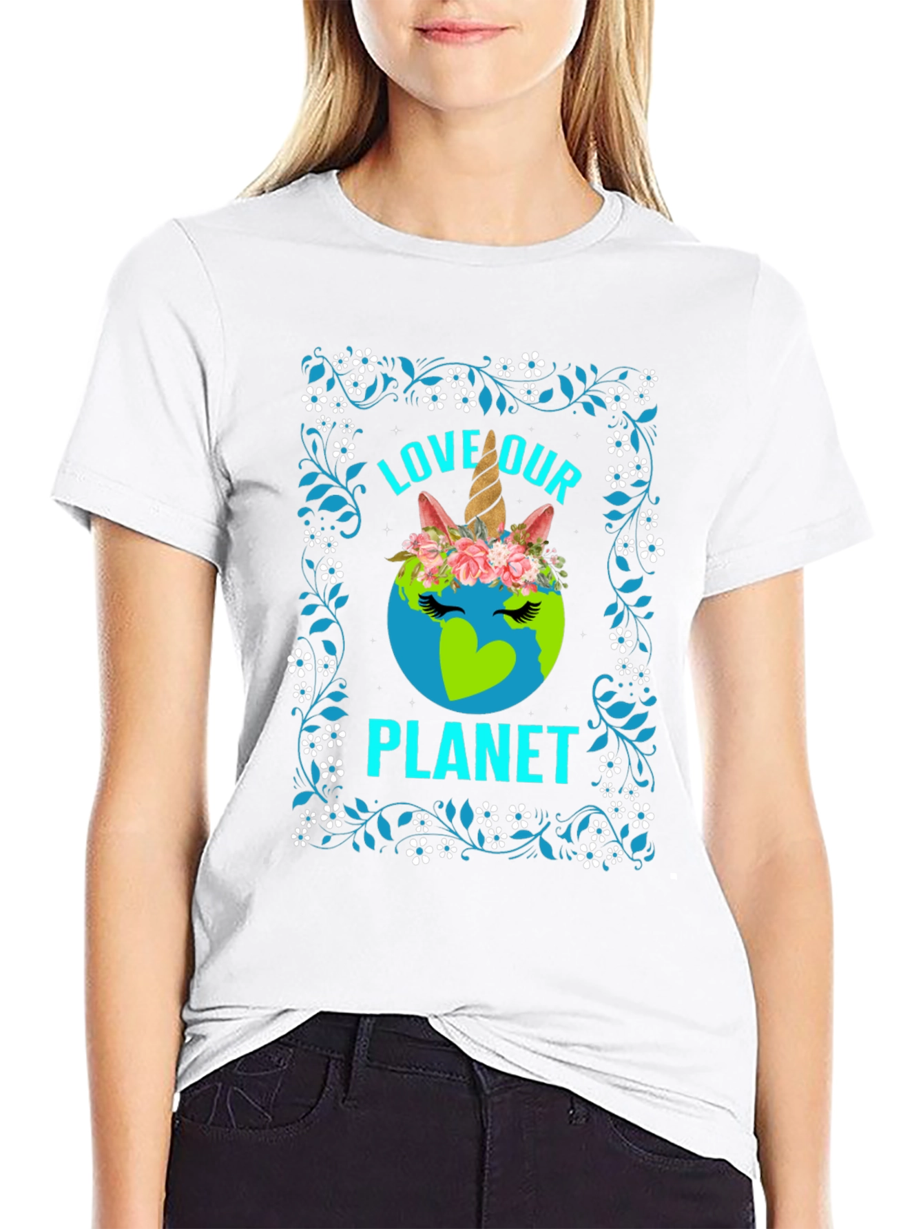Love Our Planet Unicorn Earth T-Shirt