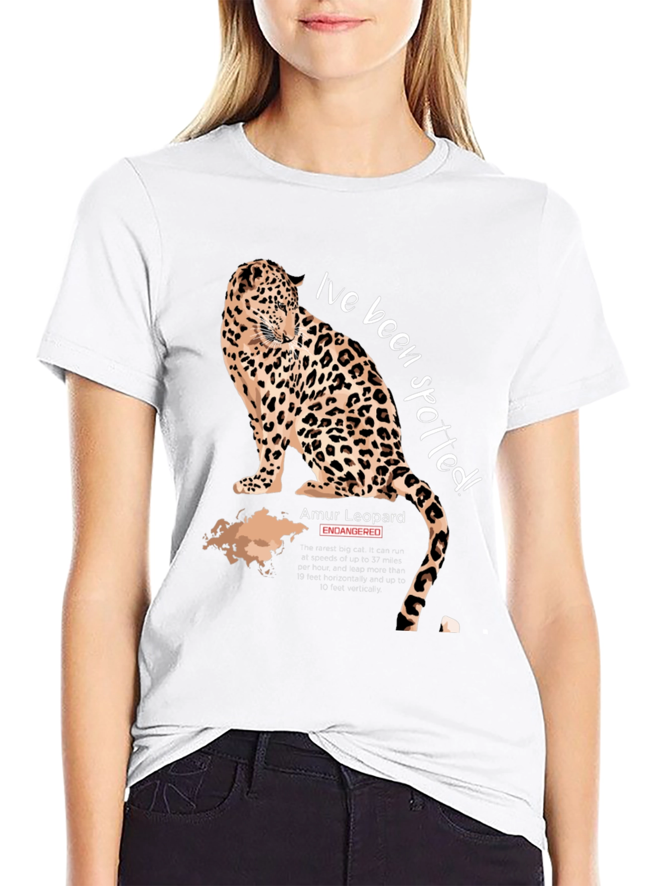Spotted Amur Leopard Graphic T-Shirt