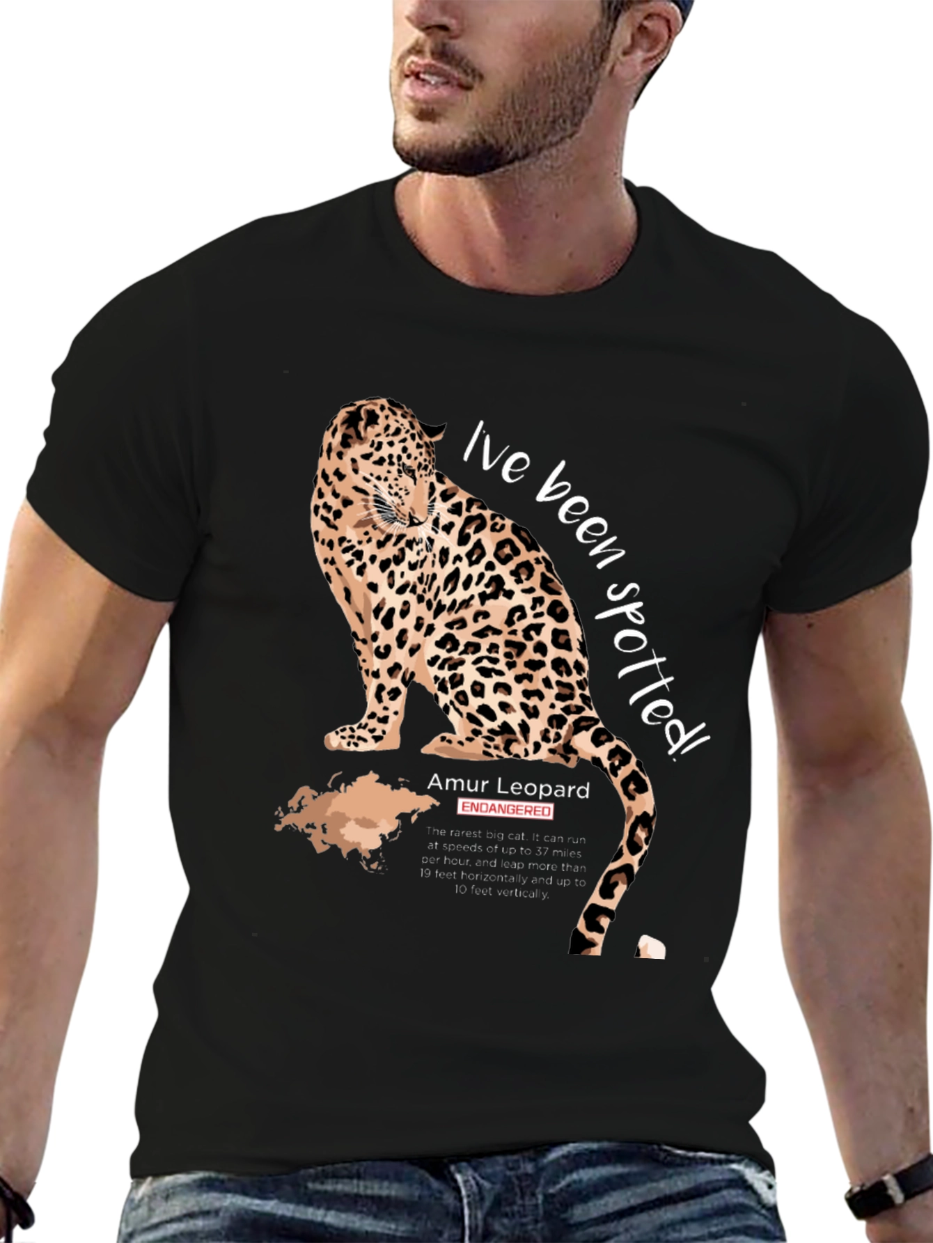 Spotted Amur Leopard Graphic T-Shirt