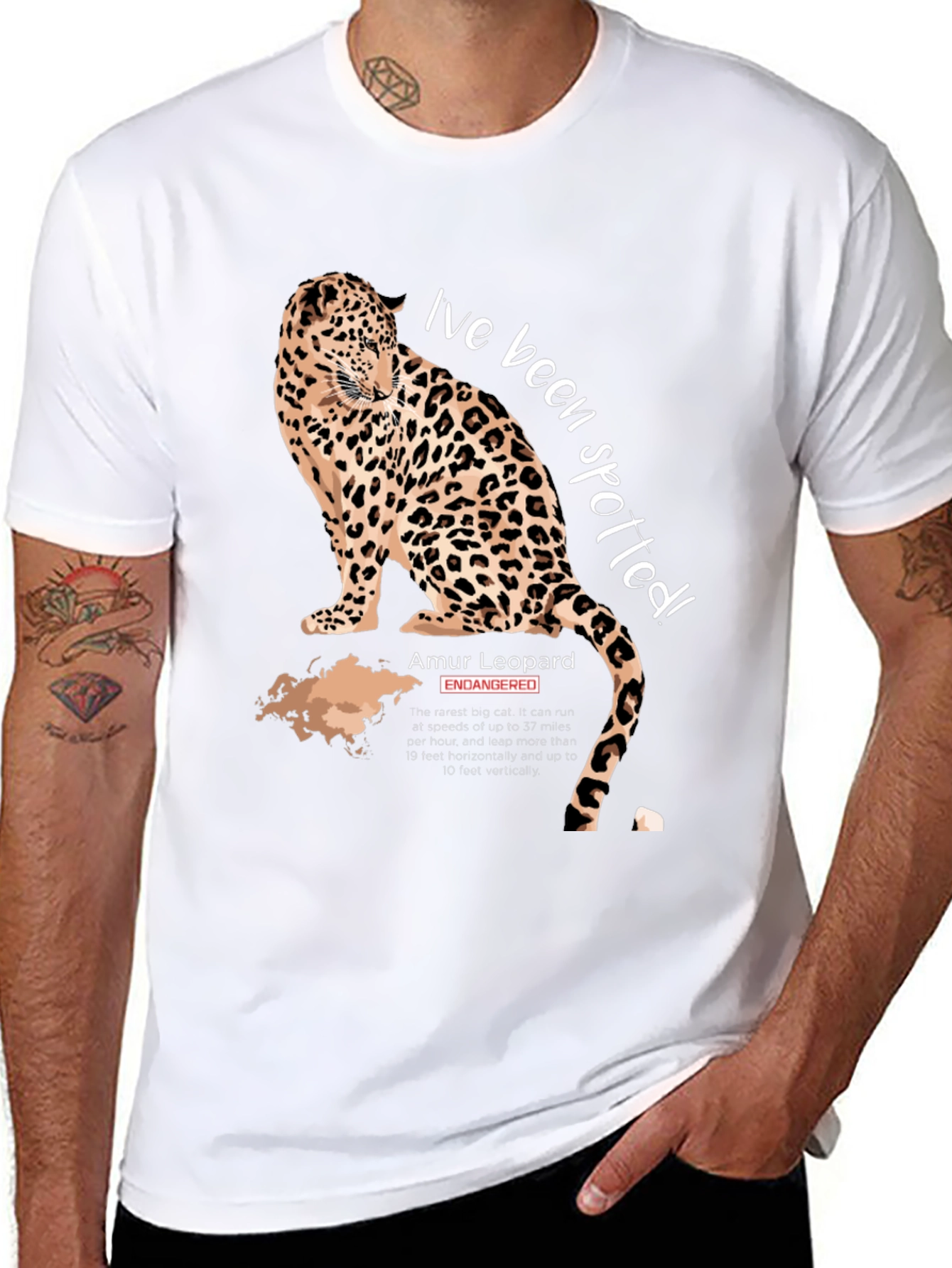 Spotted Amur Leopard Graphic T-Shirt