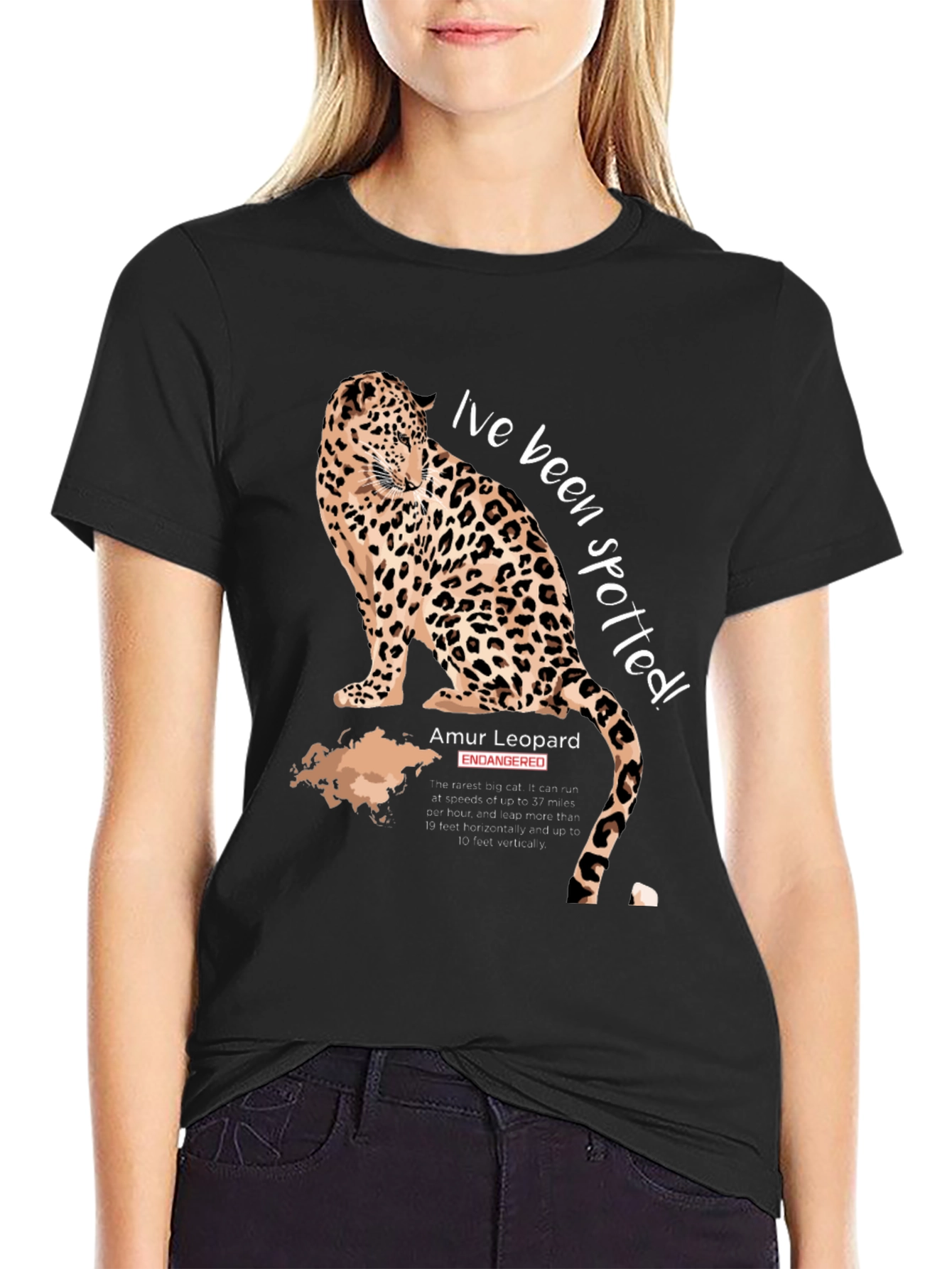 Spotted Amur Leopard Graphic T-Shirt
