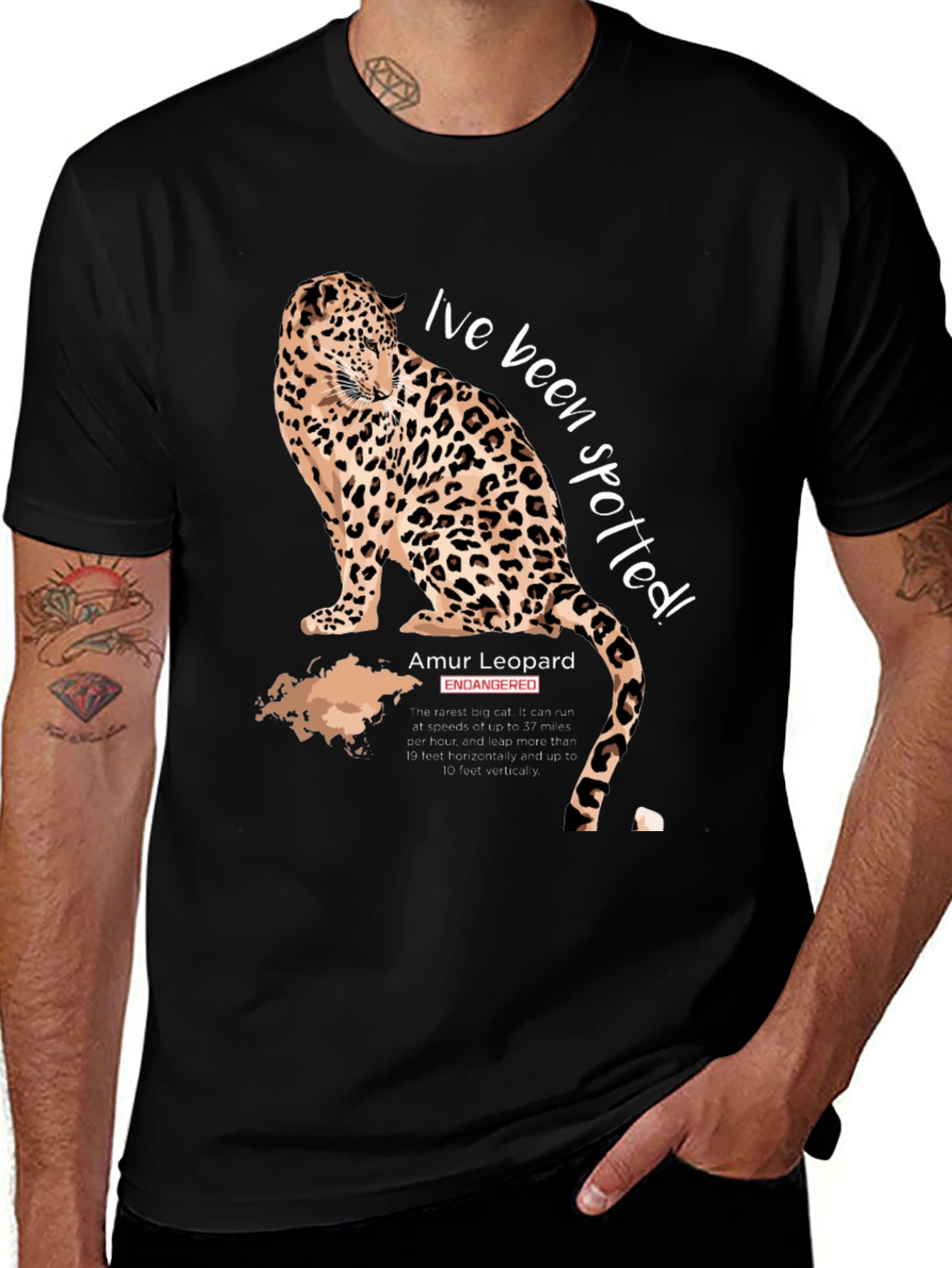 Spotted Amur Leopard Graphic T-Shirt