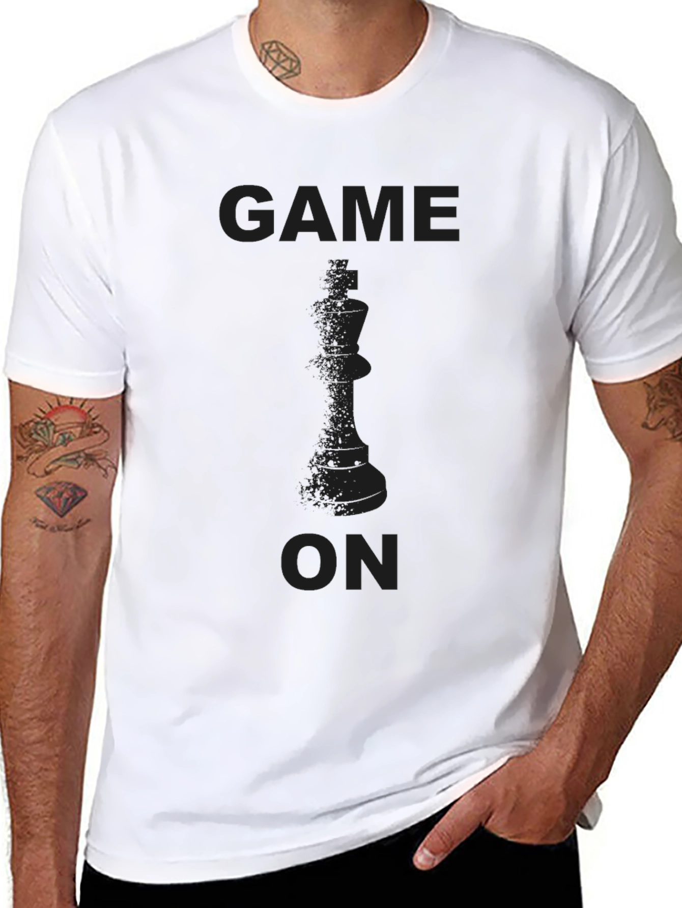Game On King Chess Piece Graphic T-Shirt