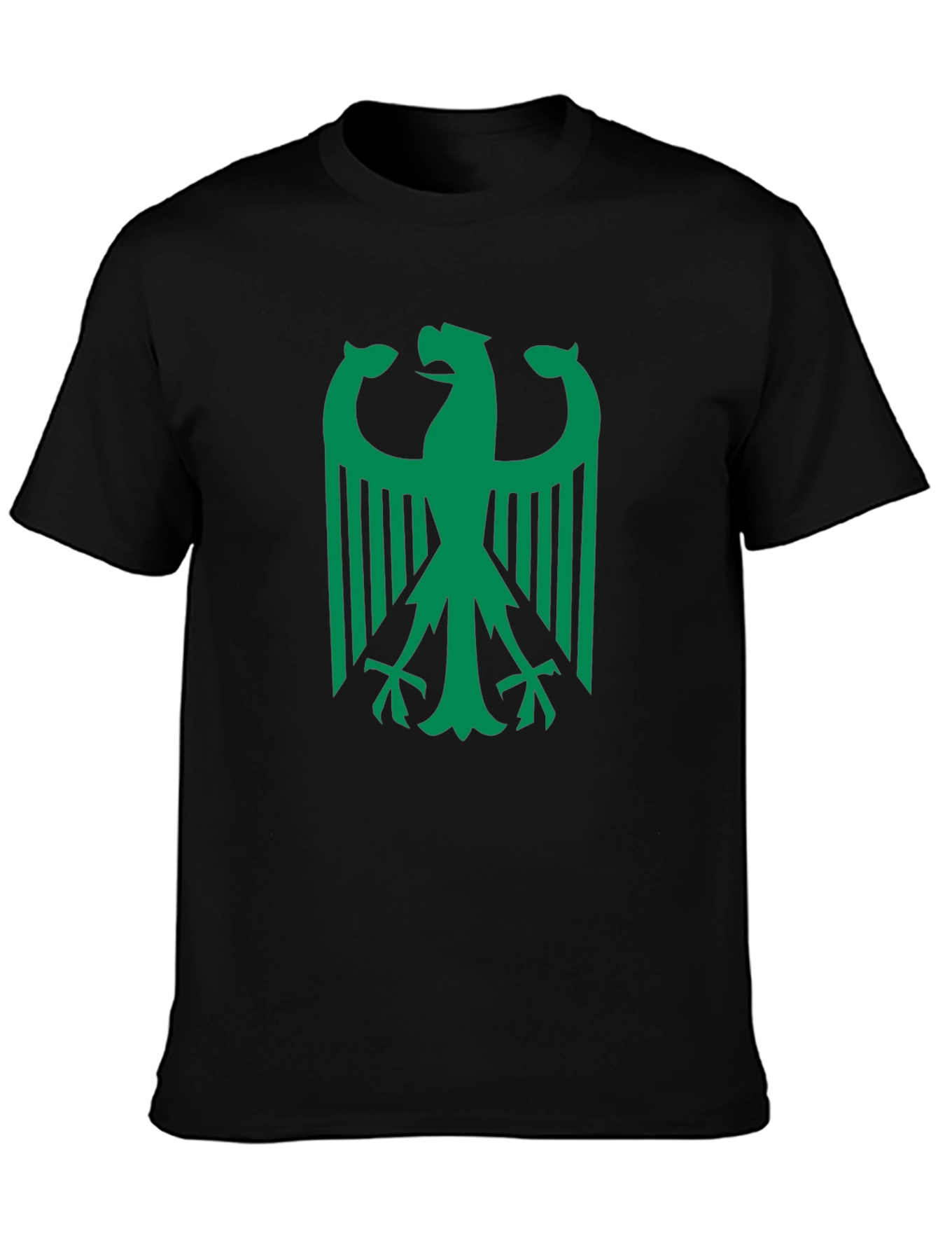 Eagle Graphic Tee - Green Print on Black
