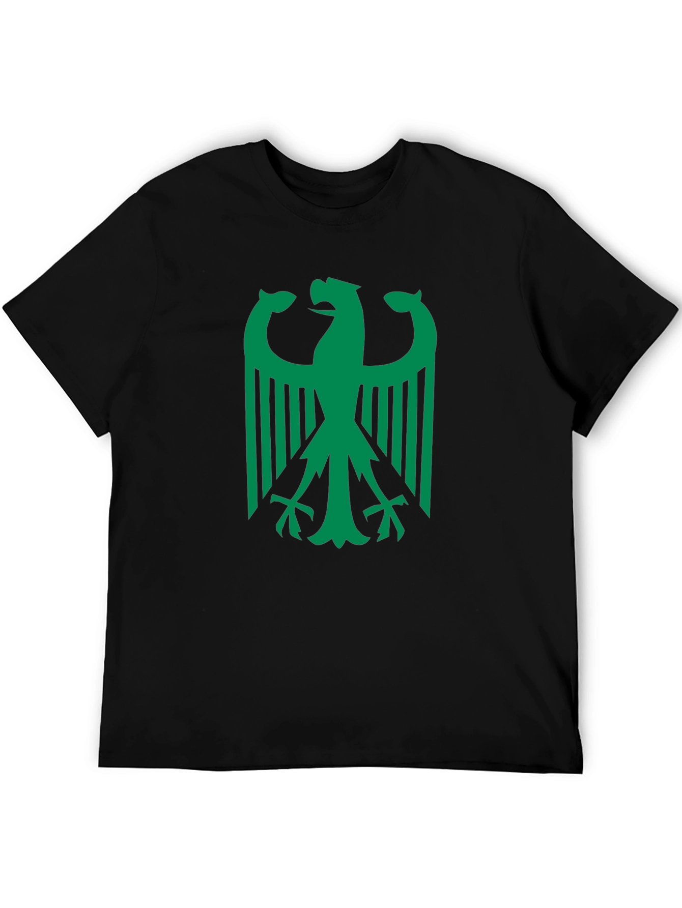 Eagle Graphic Tee - Green Print on Black