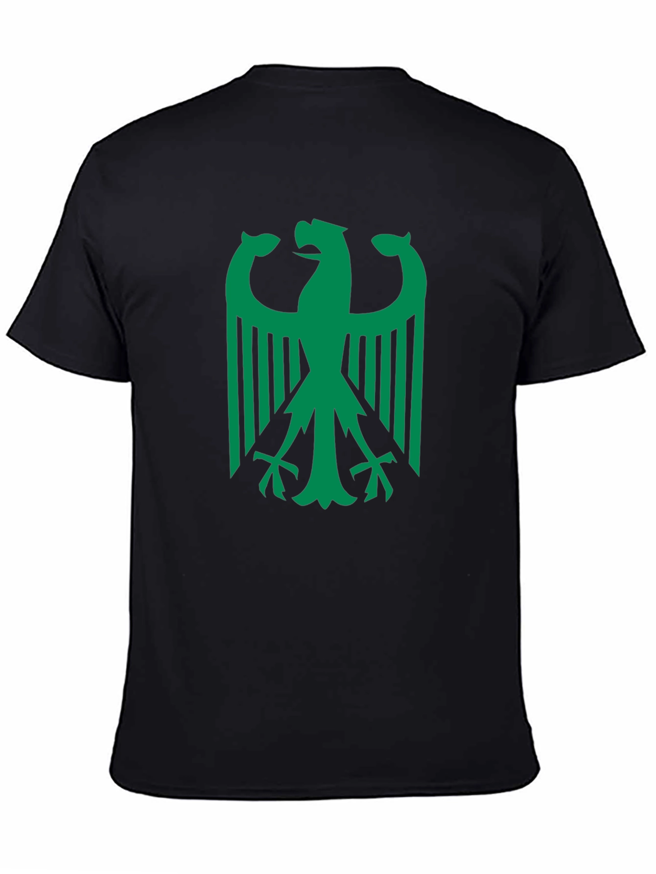 Eagle Graphic Tee - Green Print on Black