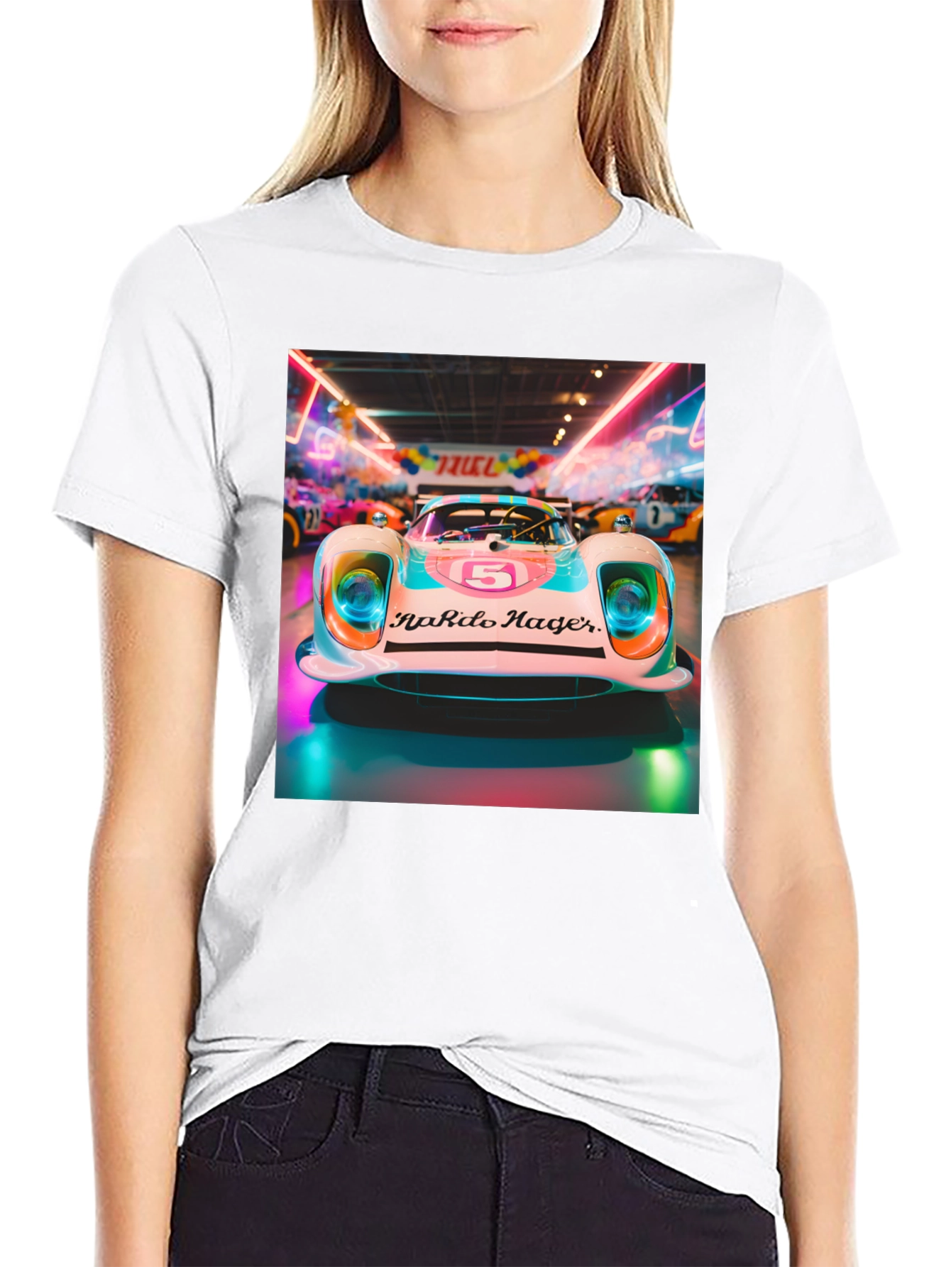 Retro Racing Car Graphic Tee