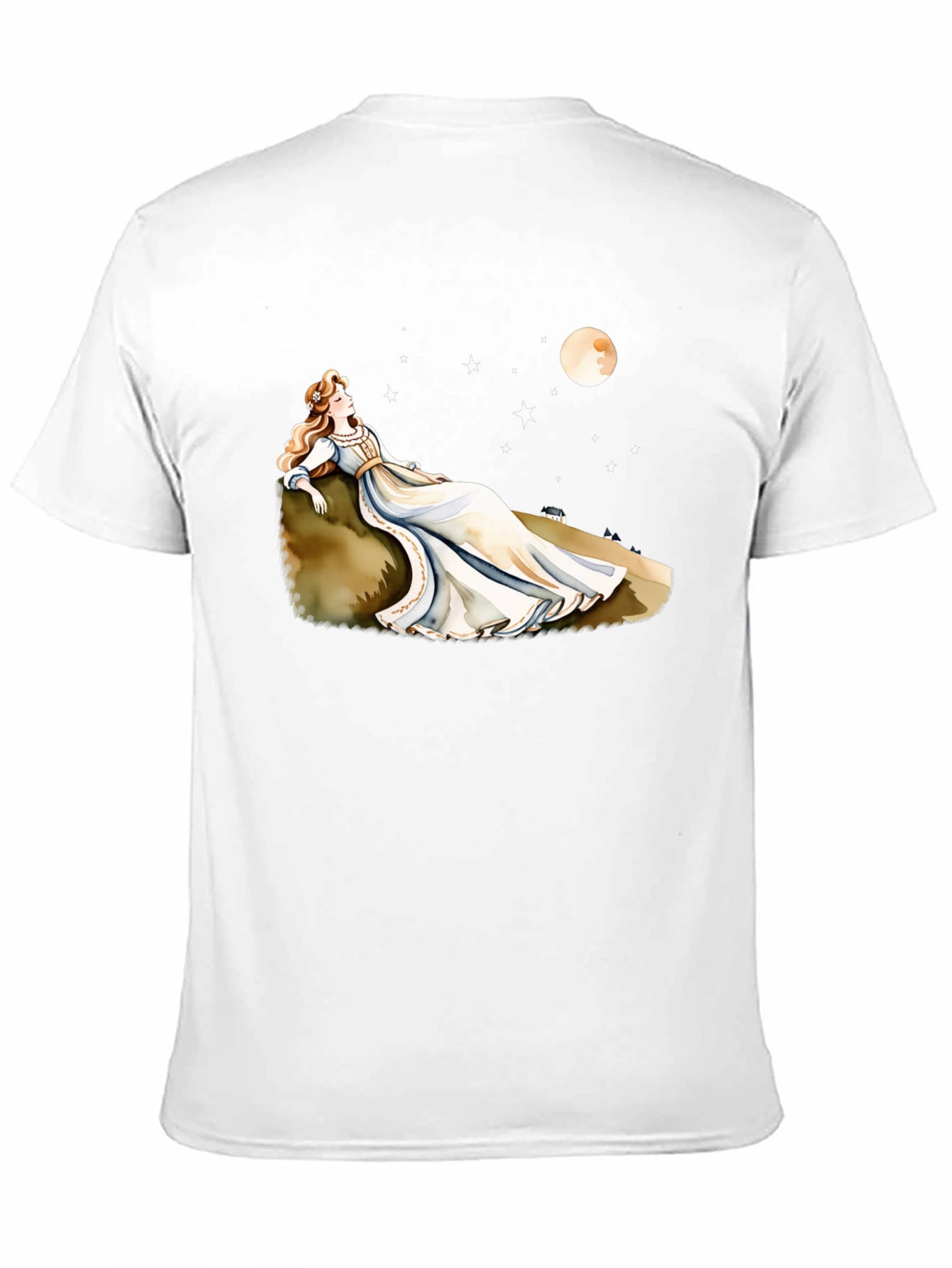 Dreamy Night T-Shirt - Woman Moon & Stars