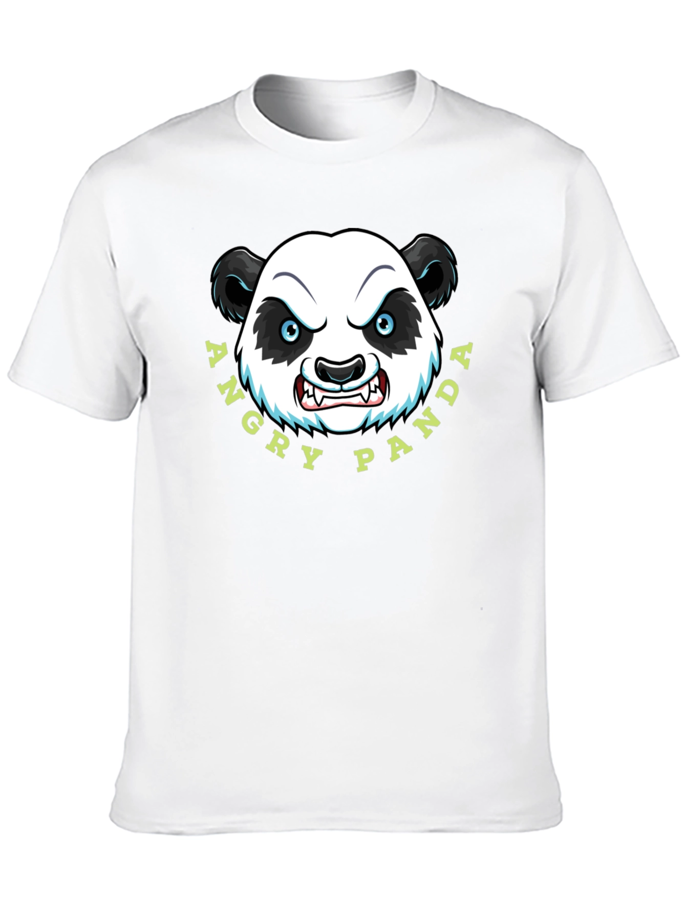 Angry Panda Graphic Tee - Black Cotton T-Shirt