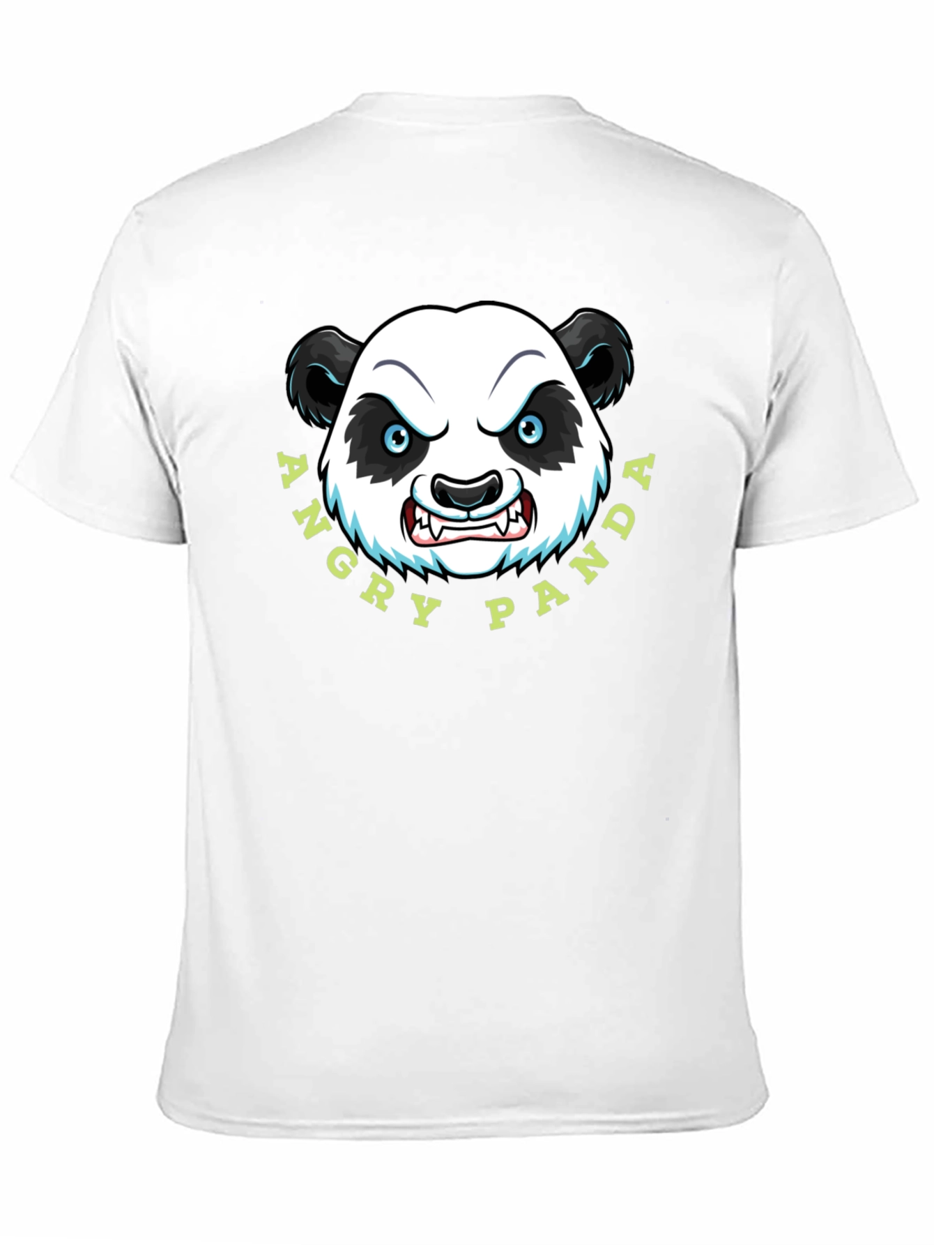 Angry Panda Graphic Tee - Black Cotton T-Shirt