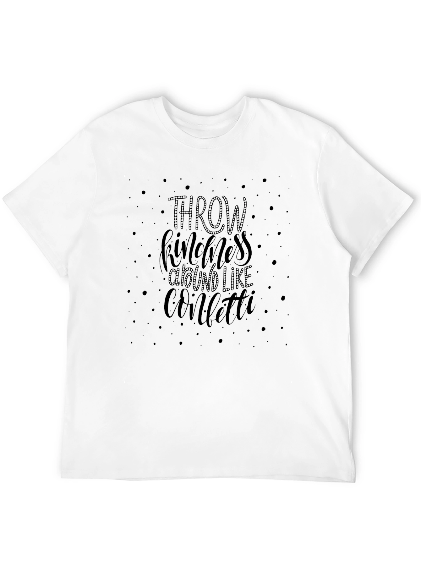 Kindness Confetti Black Graphic Tee
