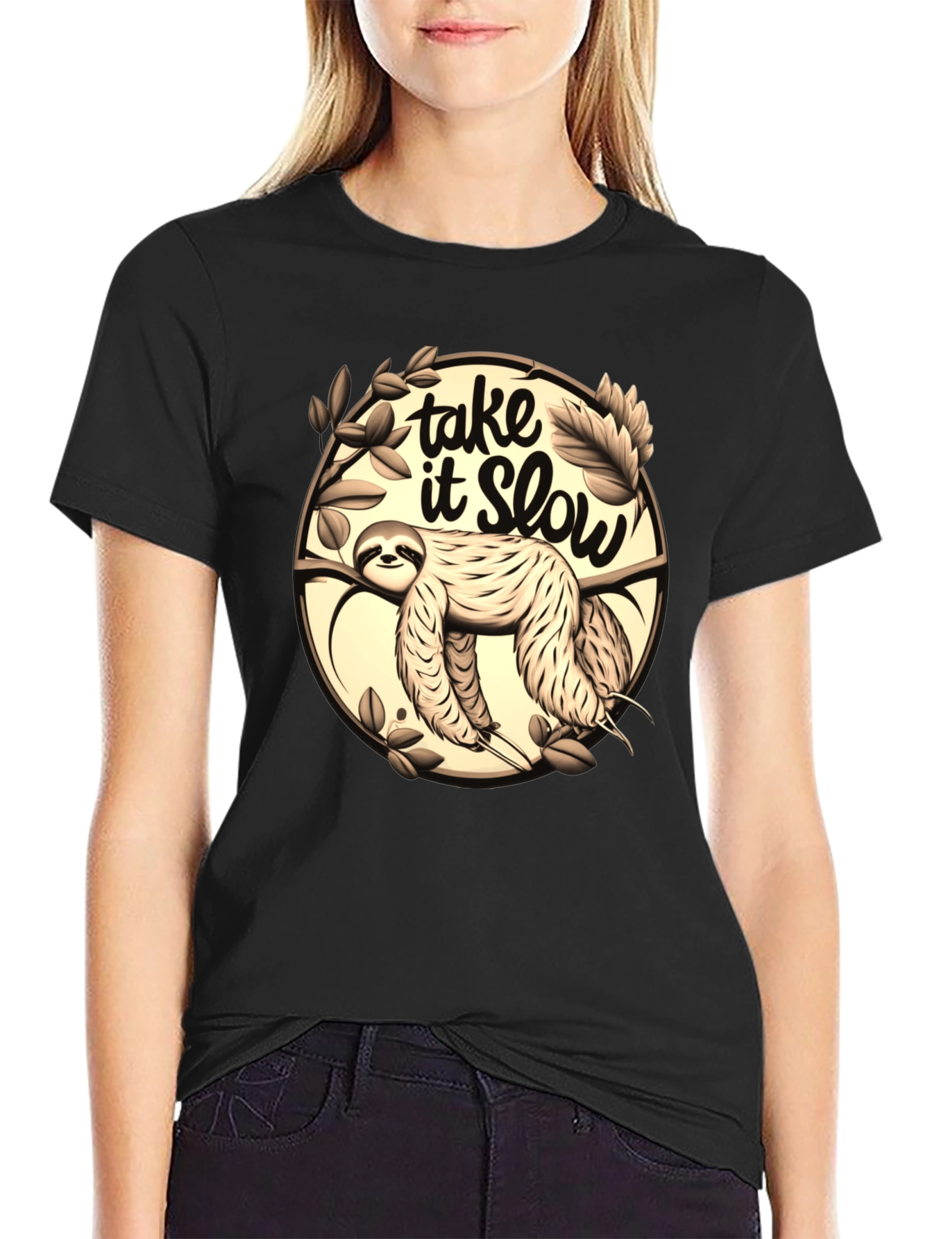 Take it Slow Sloth Graphic T-Shirt