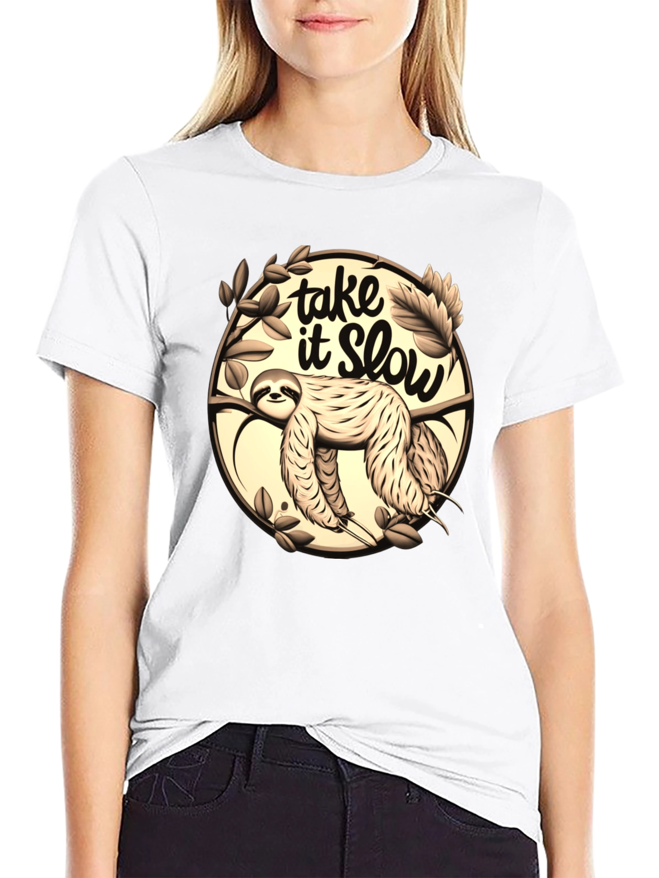 Take it Slow Sloth Graphic T-Shirt