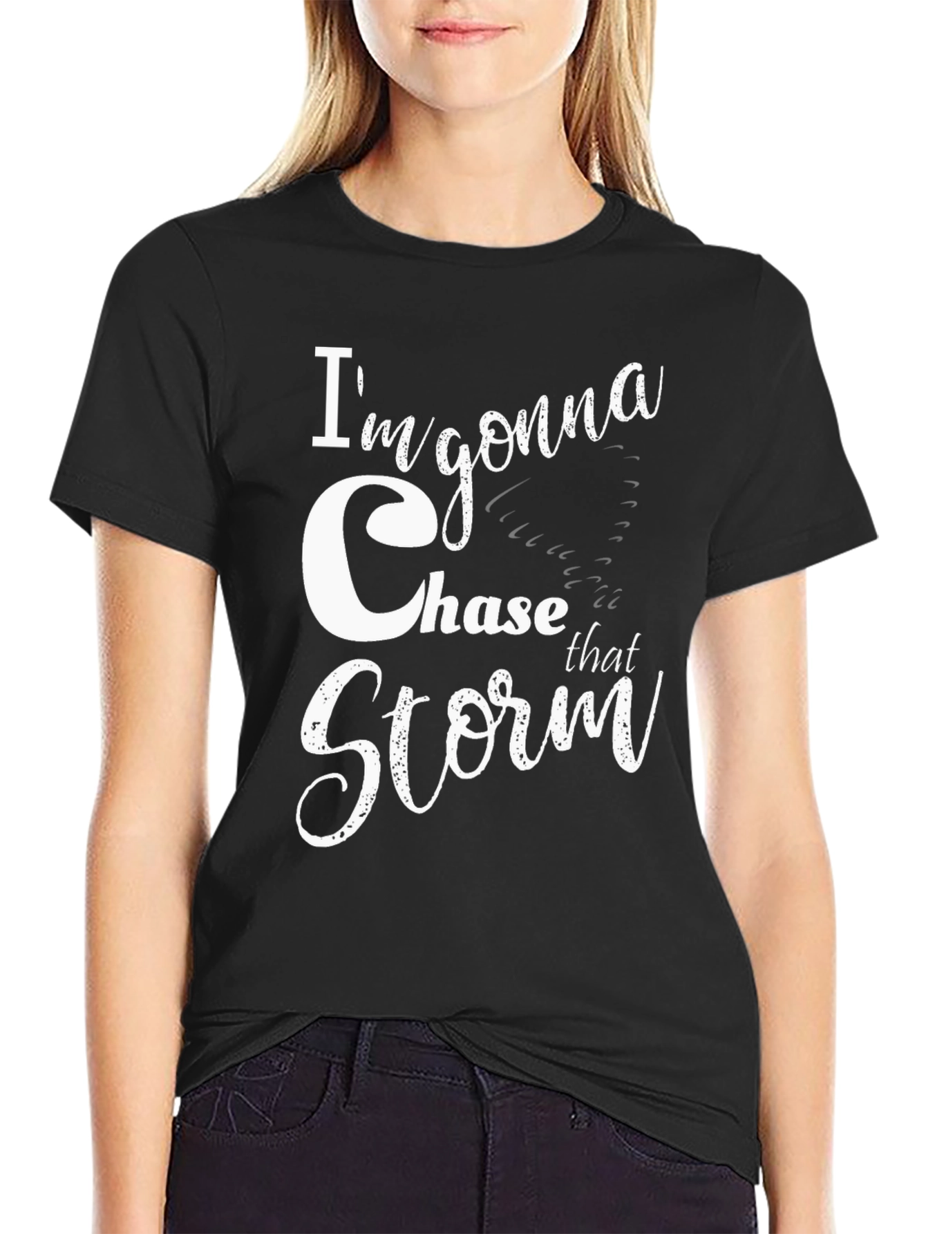 Chase That Storm Graphic Tee - Black