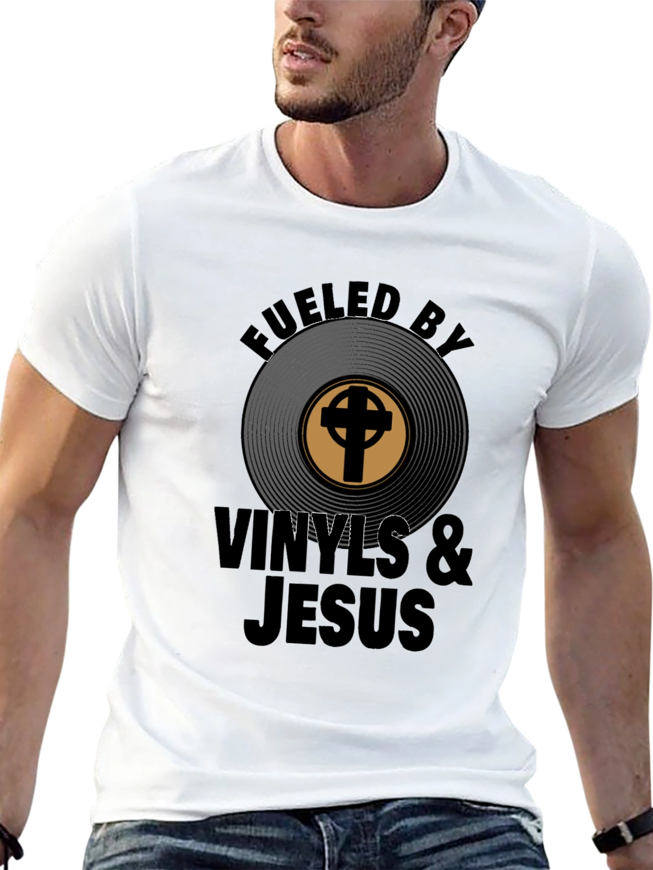 Fueled by Vinyls & Jesus T-Shirt