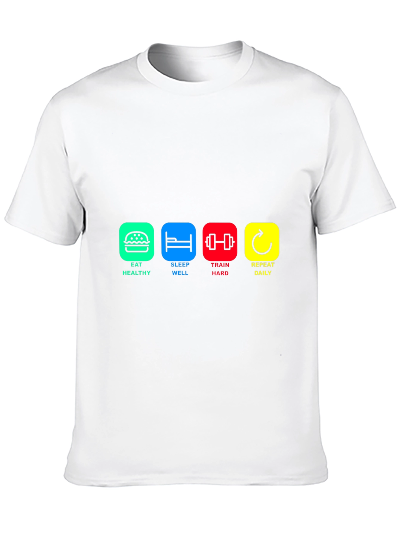 Eat Sleep Train Repeat Black Graphic Tee