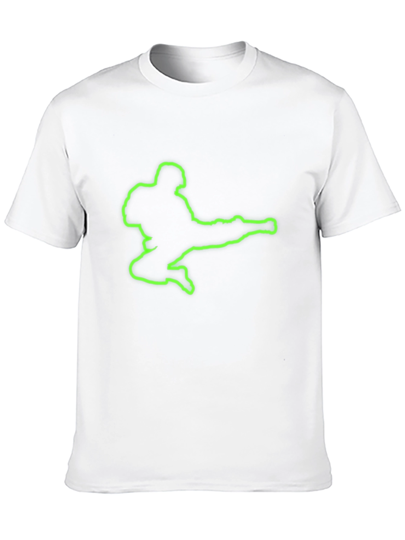 Neon Kick Silhouette Black T-Shirt