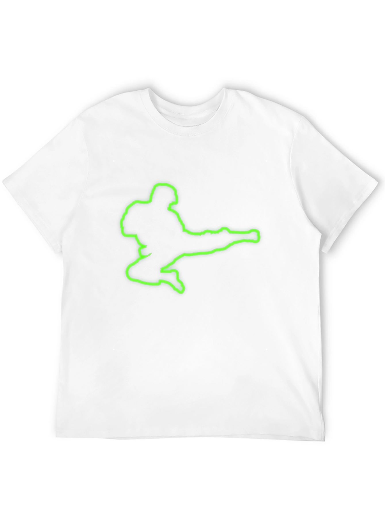 Neon Kick Silhouette Black T-Shirt
