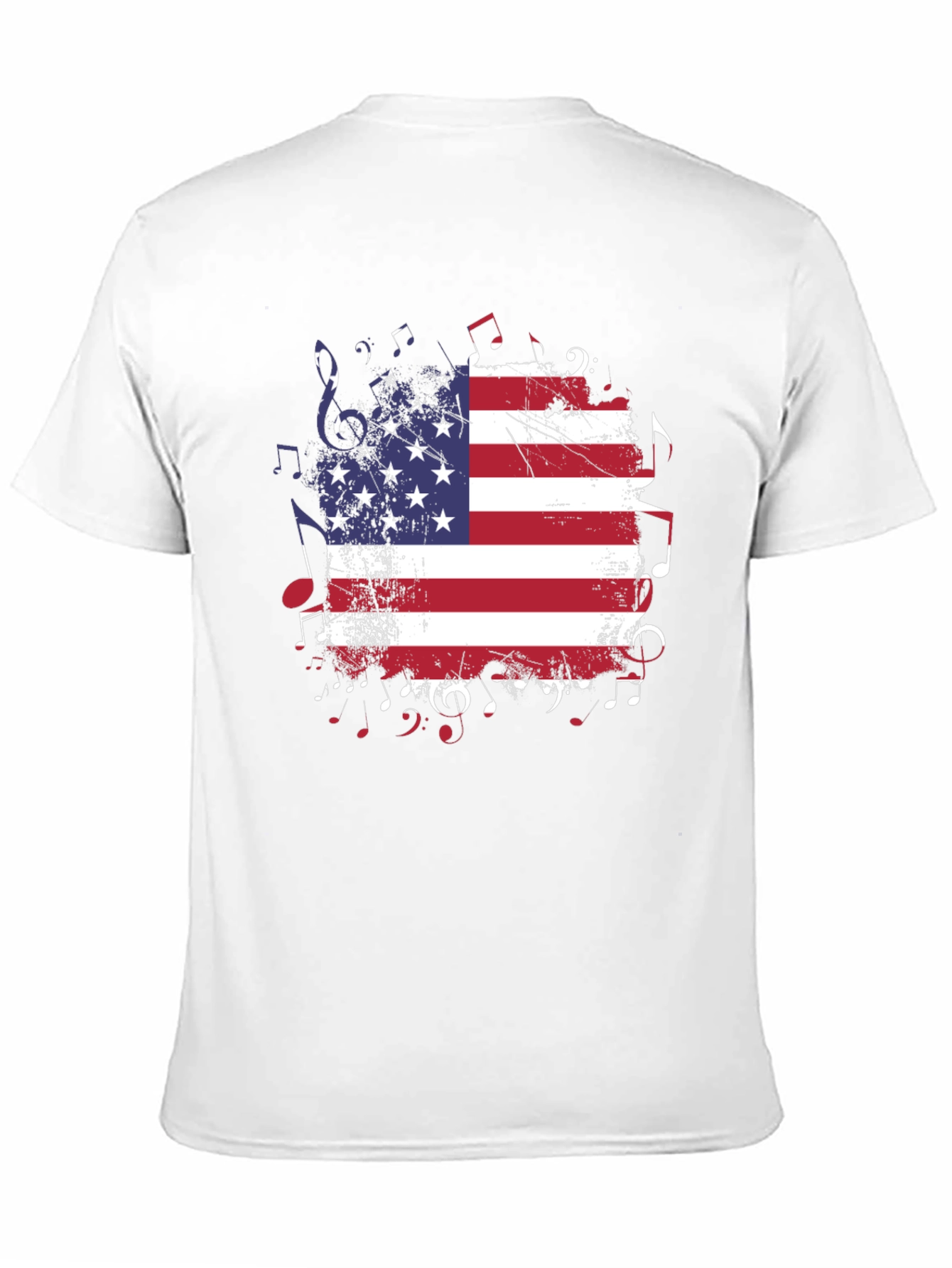 American Flag Music Notes T-Shirt