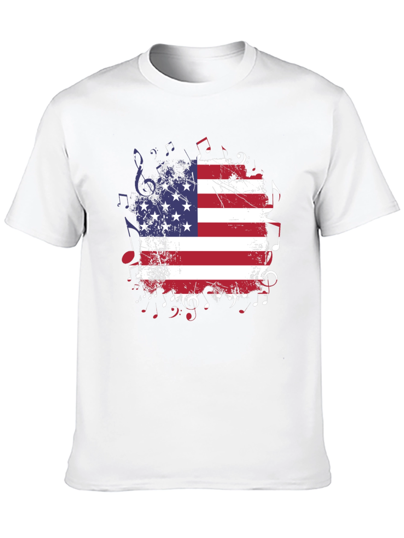 American Flag Music Notes T-Shirt