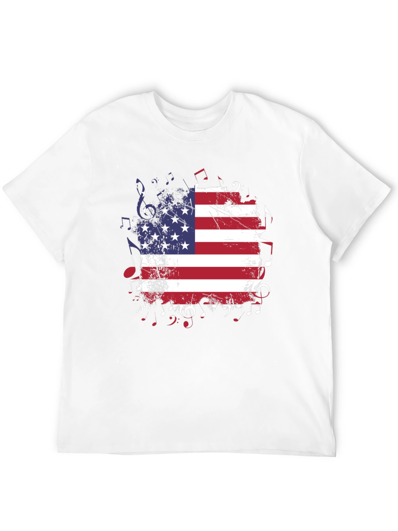 American Flag Music Notes T-Shirt
