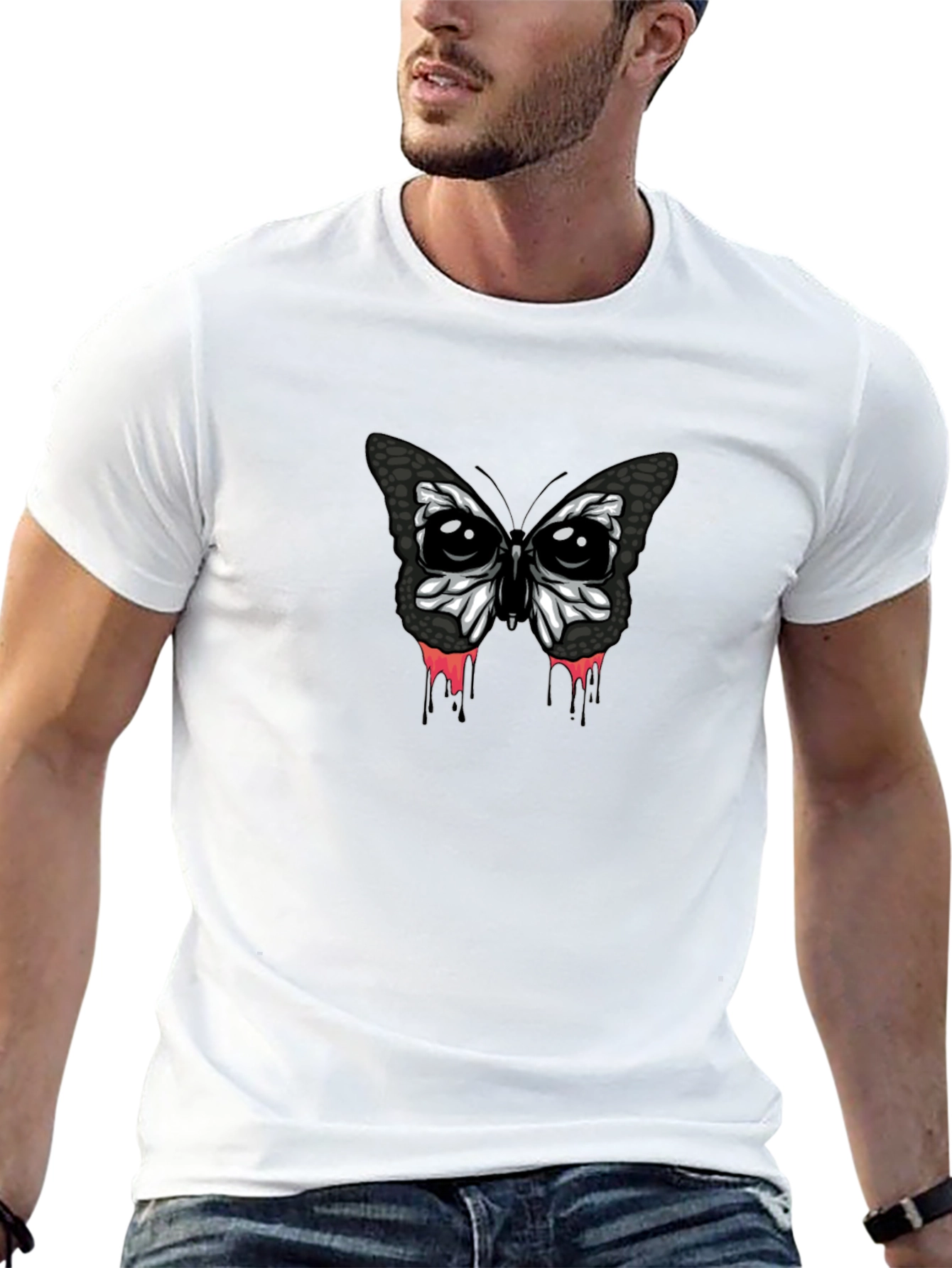 Butterfly Graphic T-Shirt - Black
