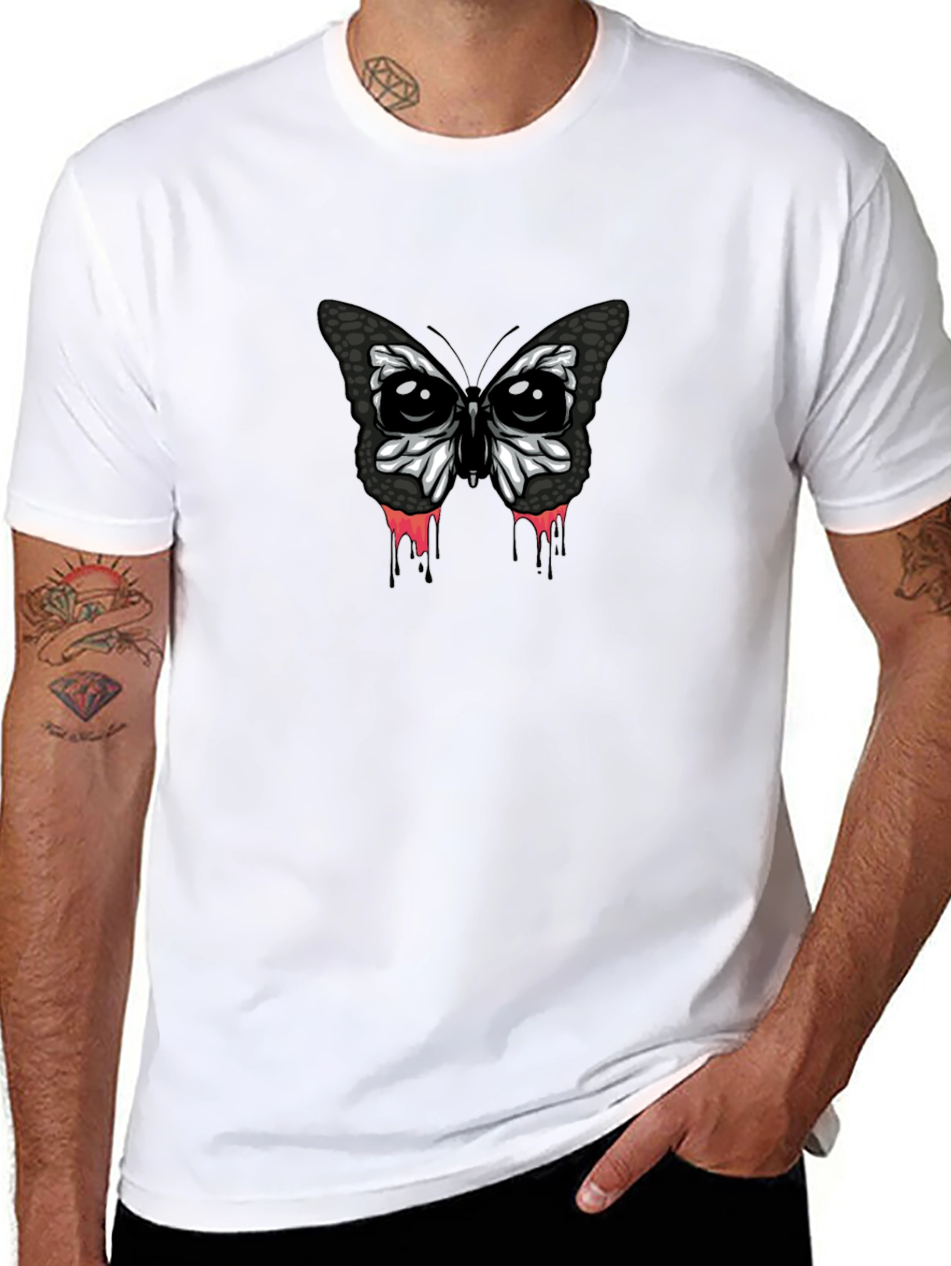 Butterfly Graphic T-Shirt - Black