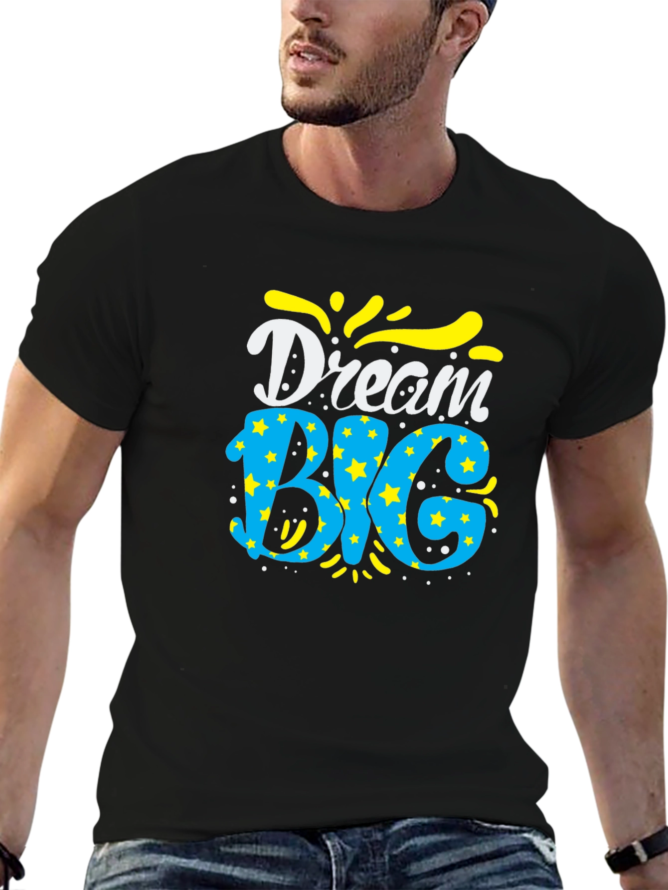 Dream Big Graphic Tee - Mens Black T-Shirt