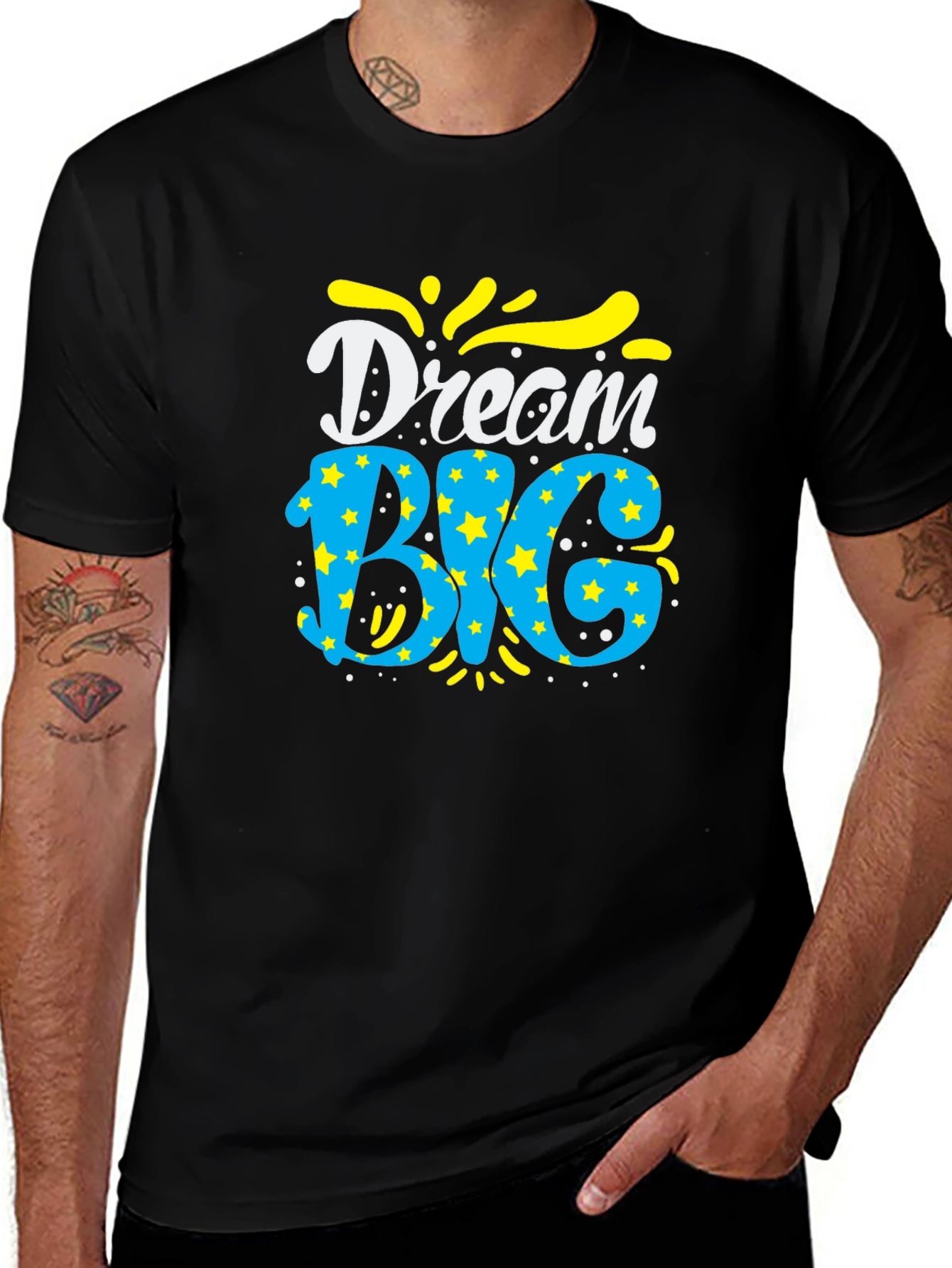 Dream Big Graphic Tee - Mens Black T-Shirt