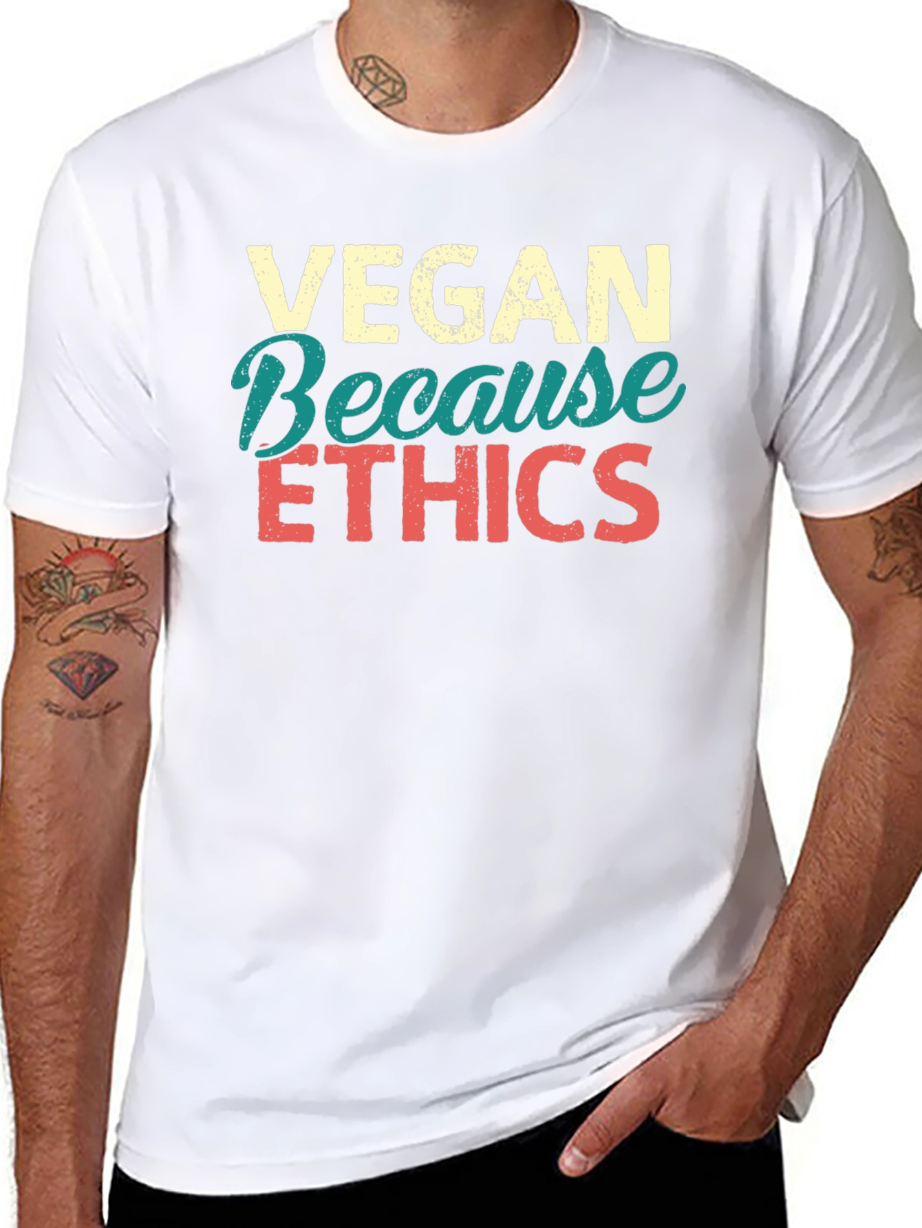 Vegan Ethics Graphic T-Shirt - Black