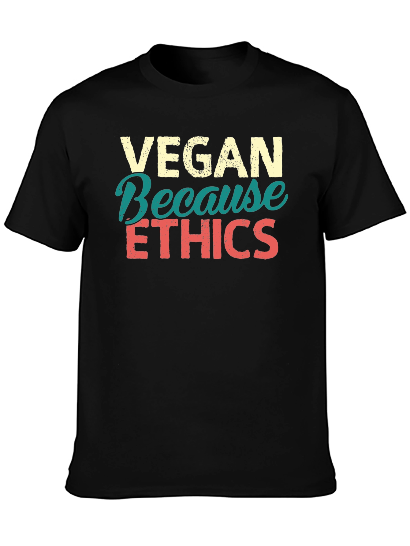 Vegan Ethics Graphic T-Shirt - Black