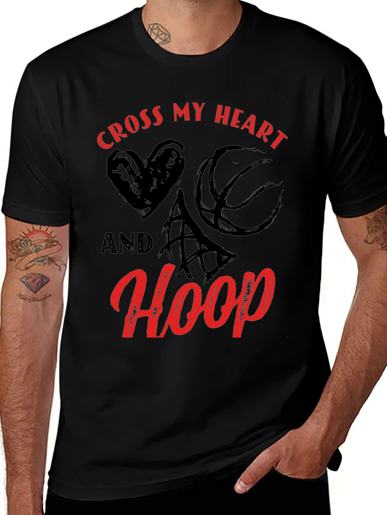 Cross My Heart and Hoop Graphic T-Shirt