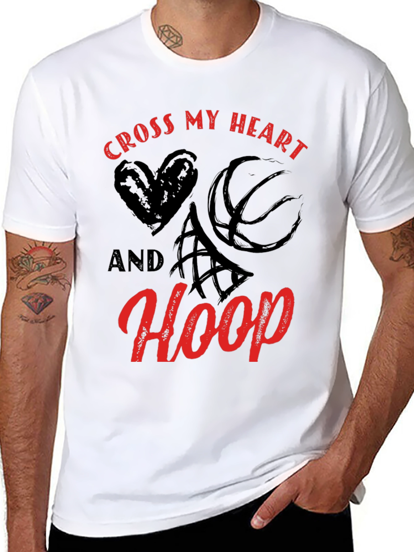Cross My Heart and Hoop Graphic T-Shirt