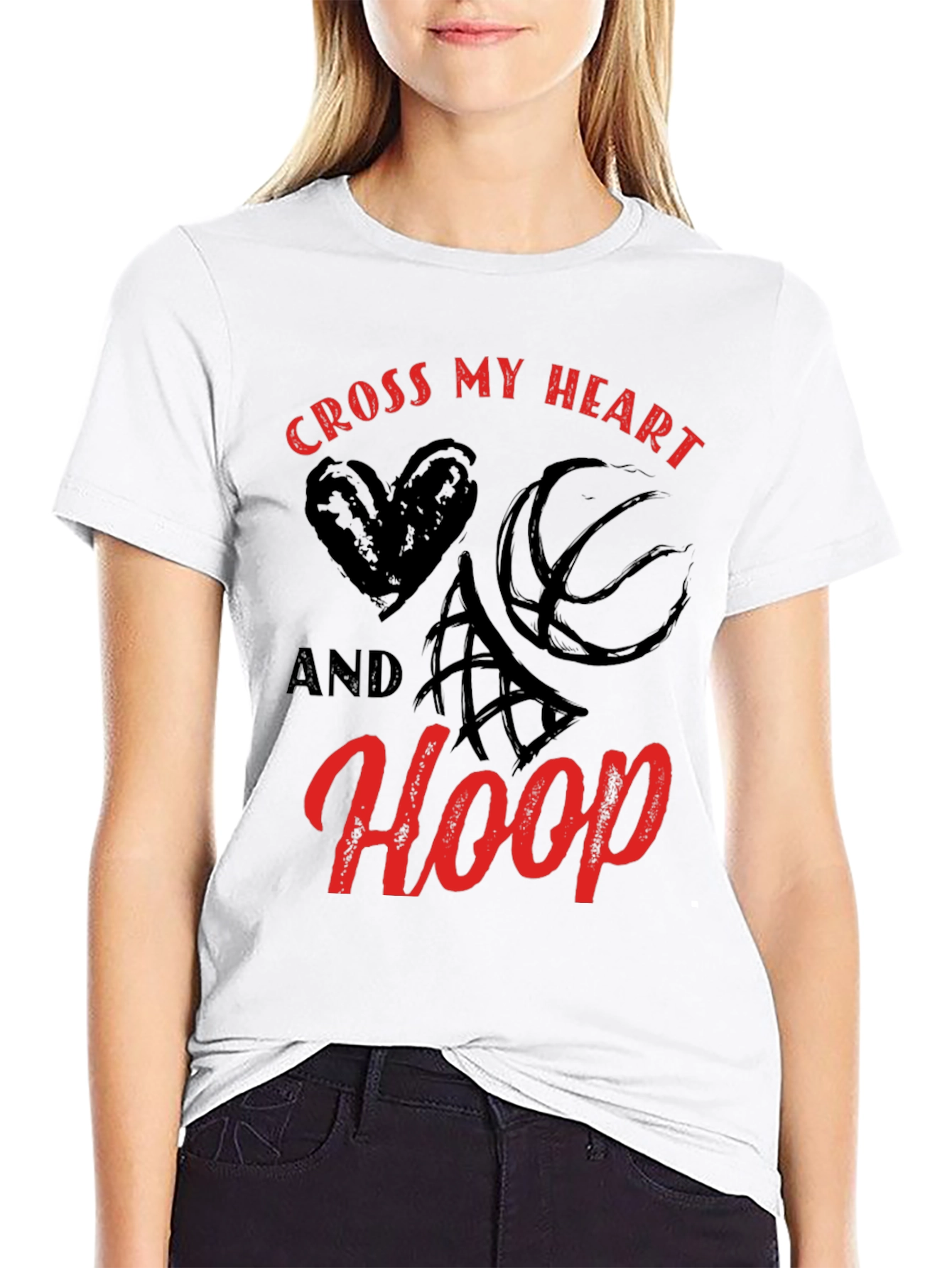 Cross My Heart and Hoop Graphic T-Shirt