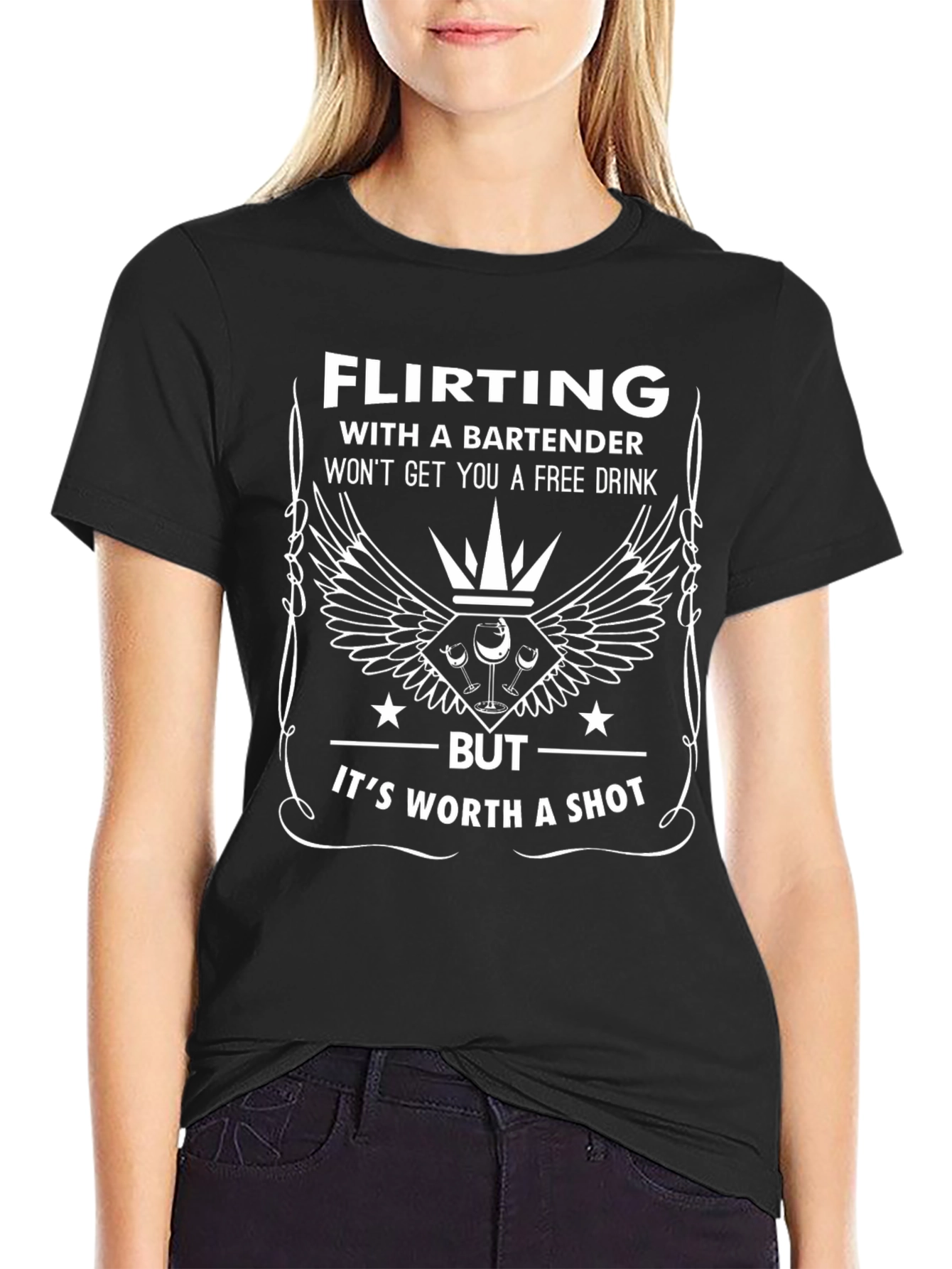 Flirting Bartender T-Shirt - Worth a Shot